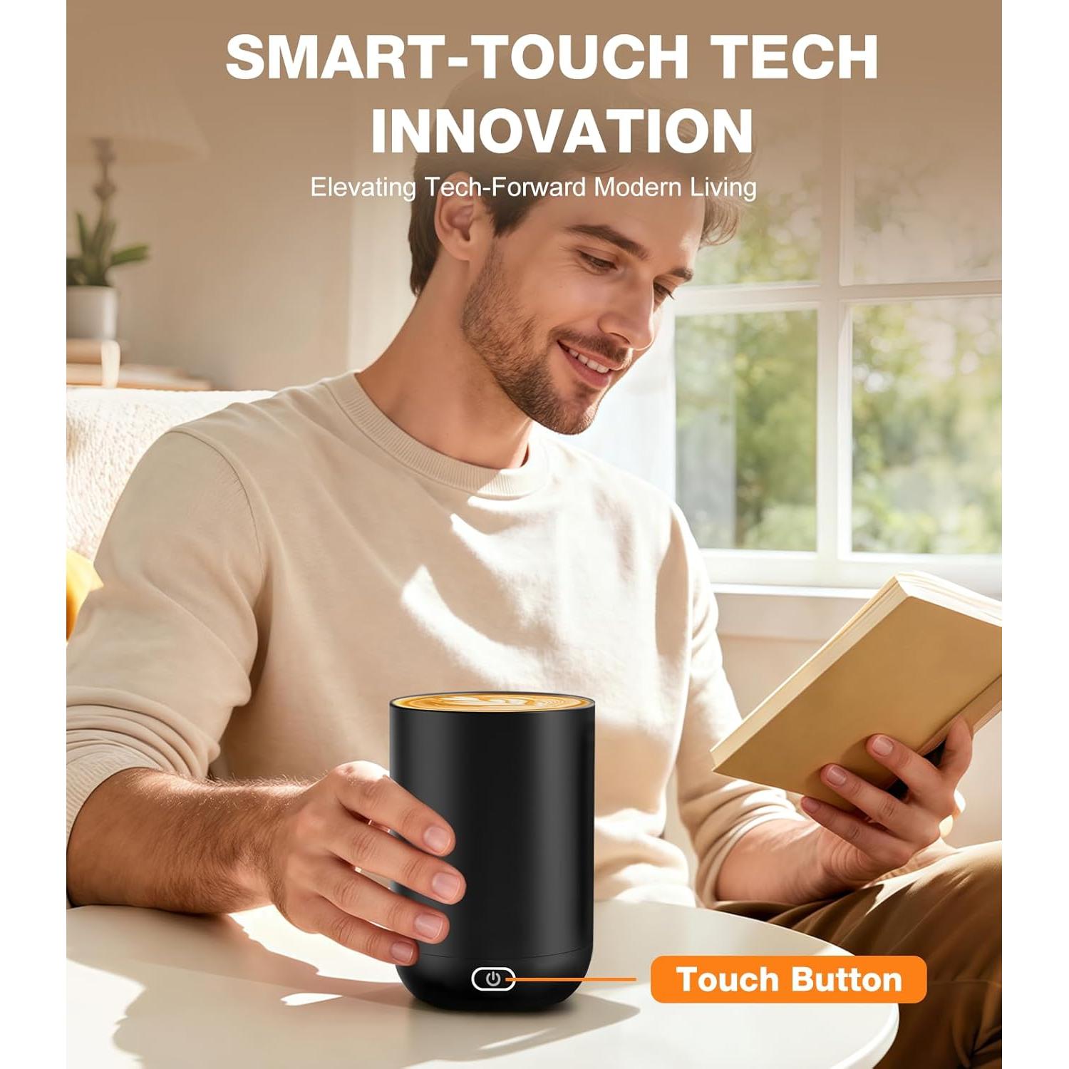 Taza de café calefaccionada Kepwam 14 oz Control Táctil