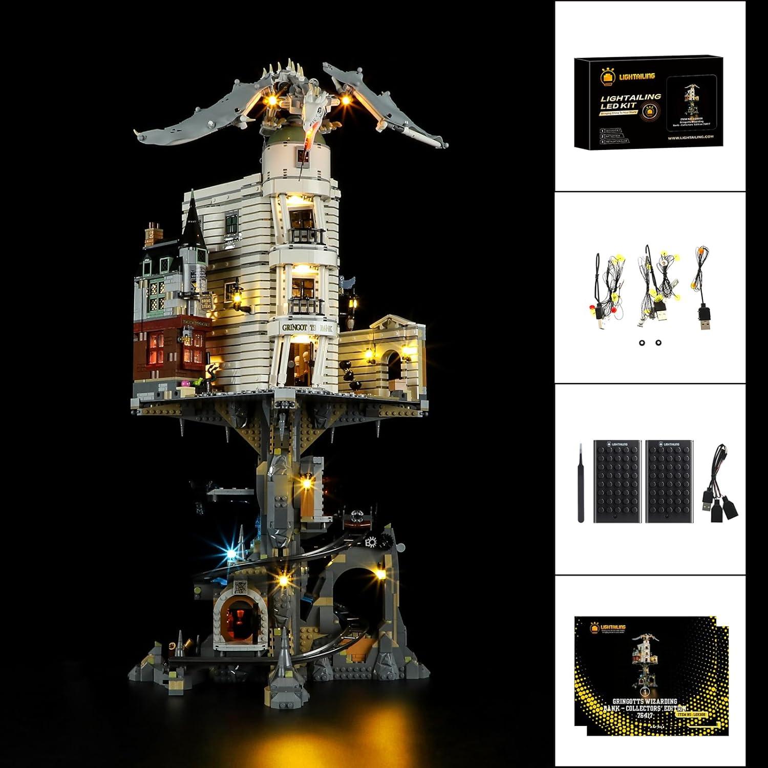 Luz LED LIGHTAILING para Lego 76417 Banco Gringotts