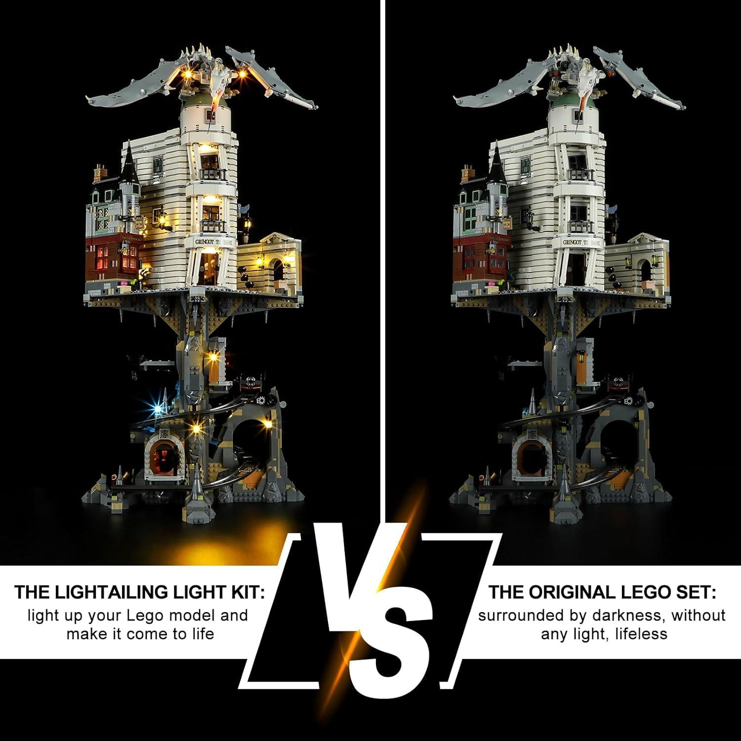 Luz LED LIGHTAILING para Lego 76417 Banco Gringotts