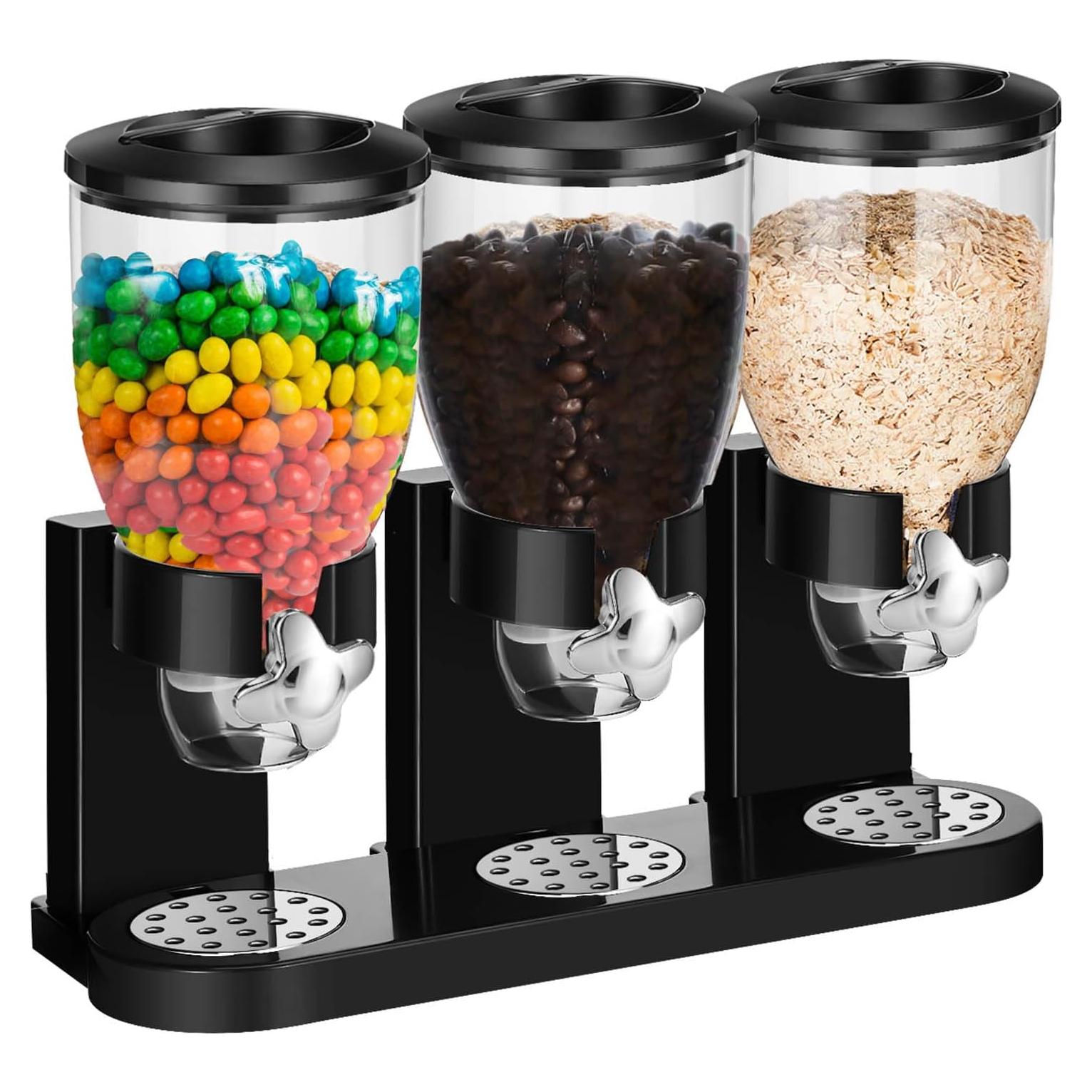 Dispensador de Alimentos Secos Umigy Triple 2L Negro