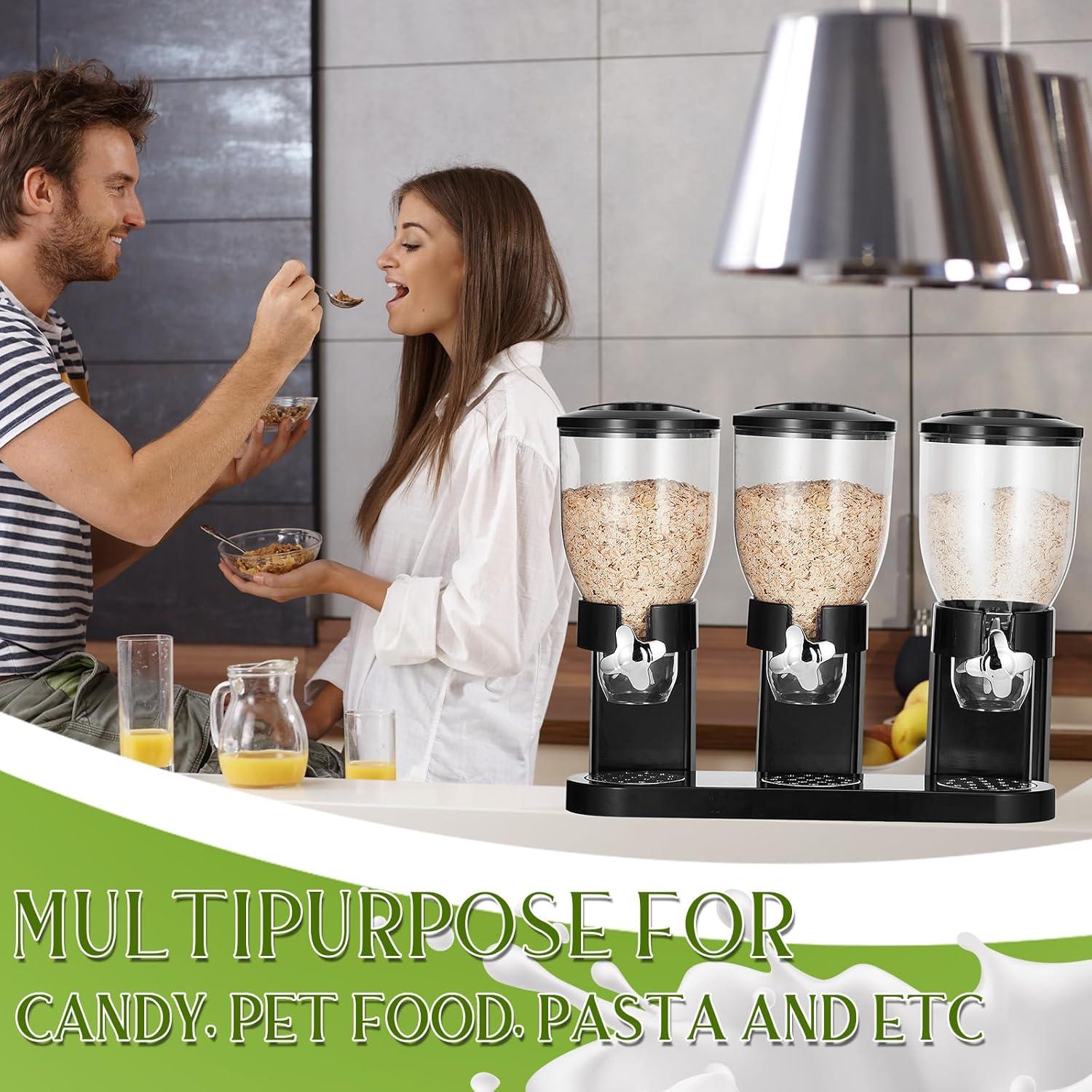 Dispensador de Alimentos Secos Umigy Triple 2L Negro