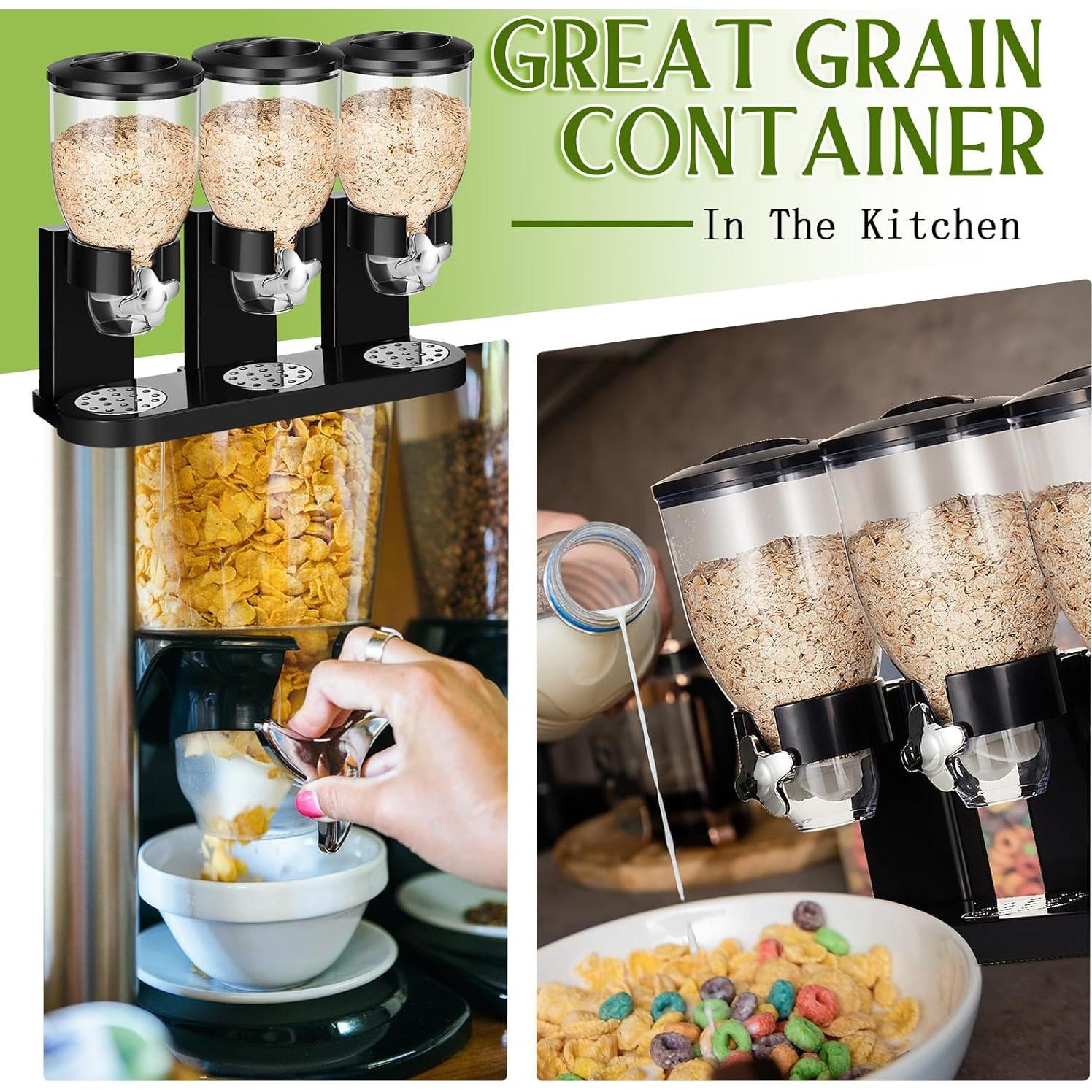 Dispensador de Alimentos Secos Umigy Triple 2L Negro