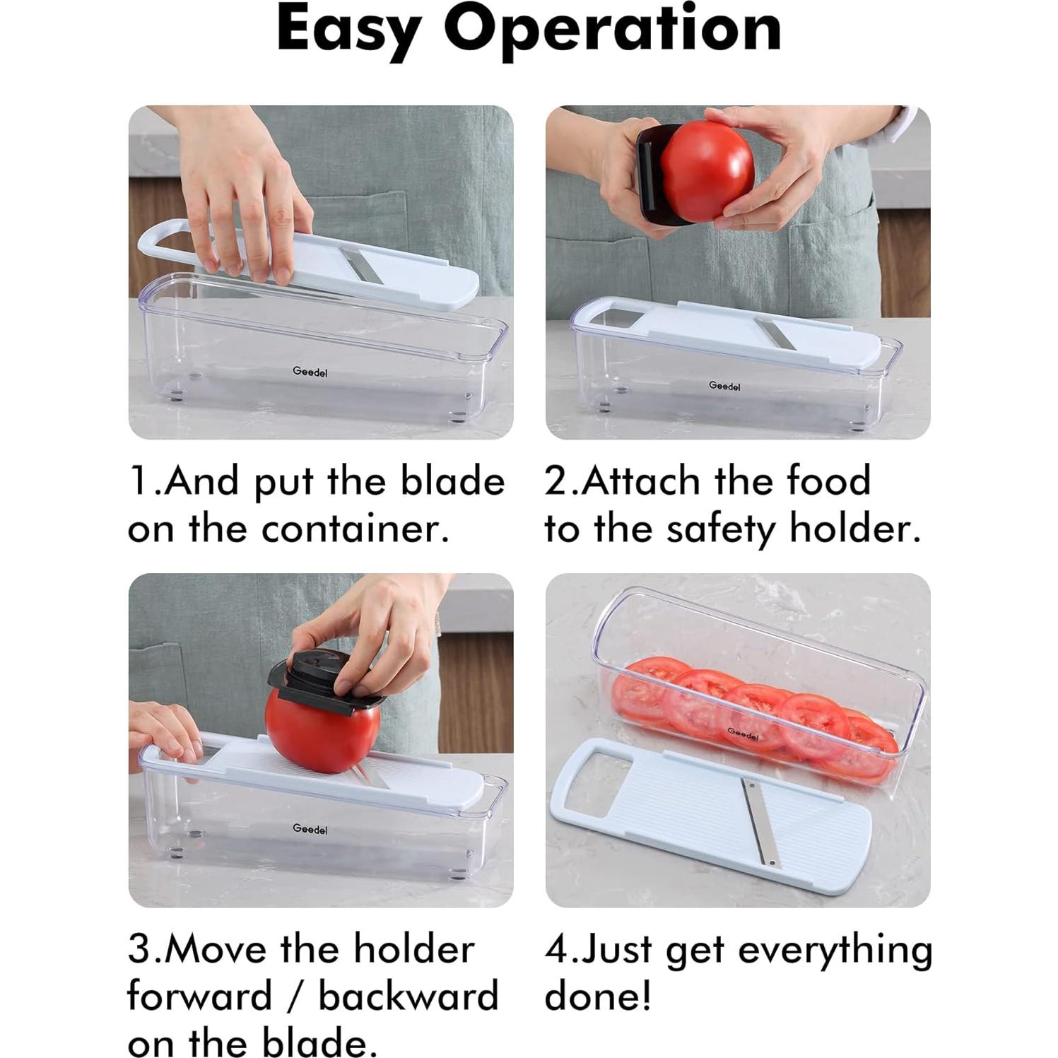 Cortador Mandolina Geedel PS-318I Multiusos 0.54 kg