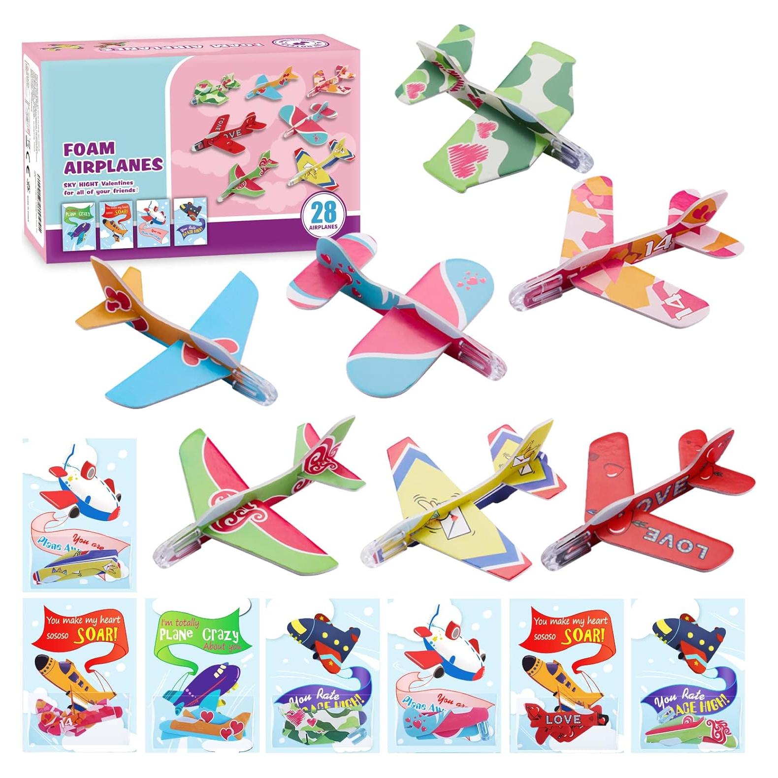 Tarjetas de Saludo San Valentín 28 Piezas Aviones SpringFlower