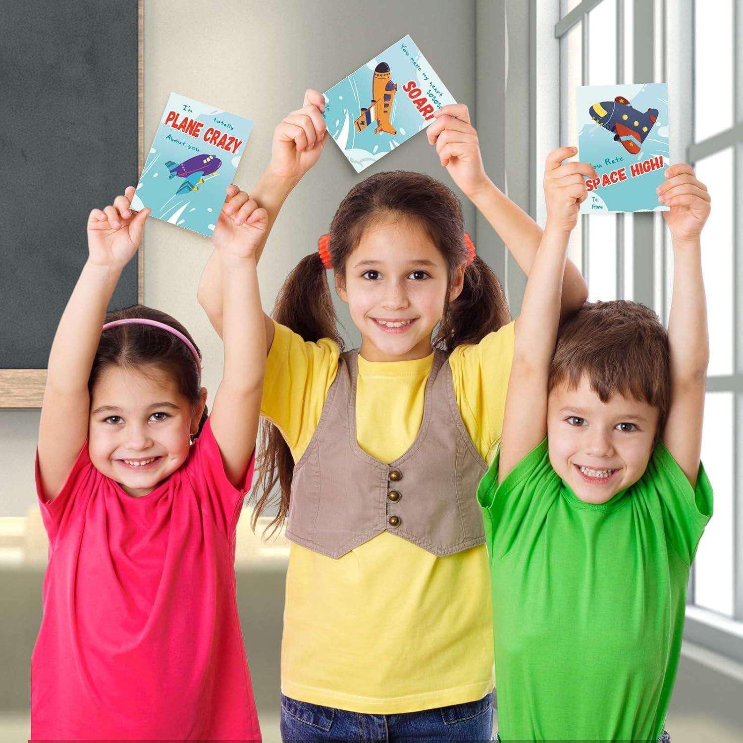 Tarjetas de Saludo San Valentín 28 Piezas Aviones SpringFlower