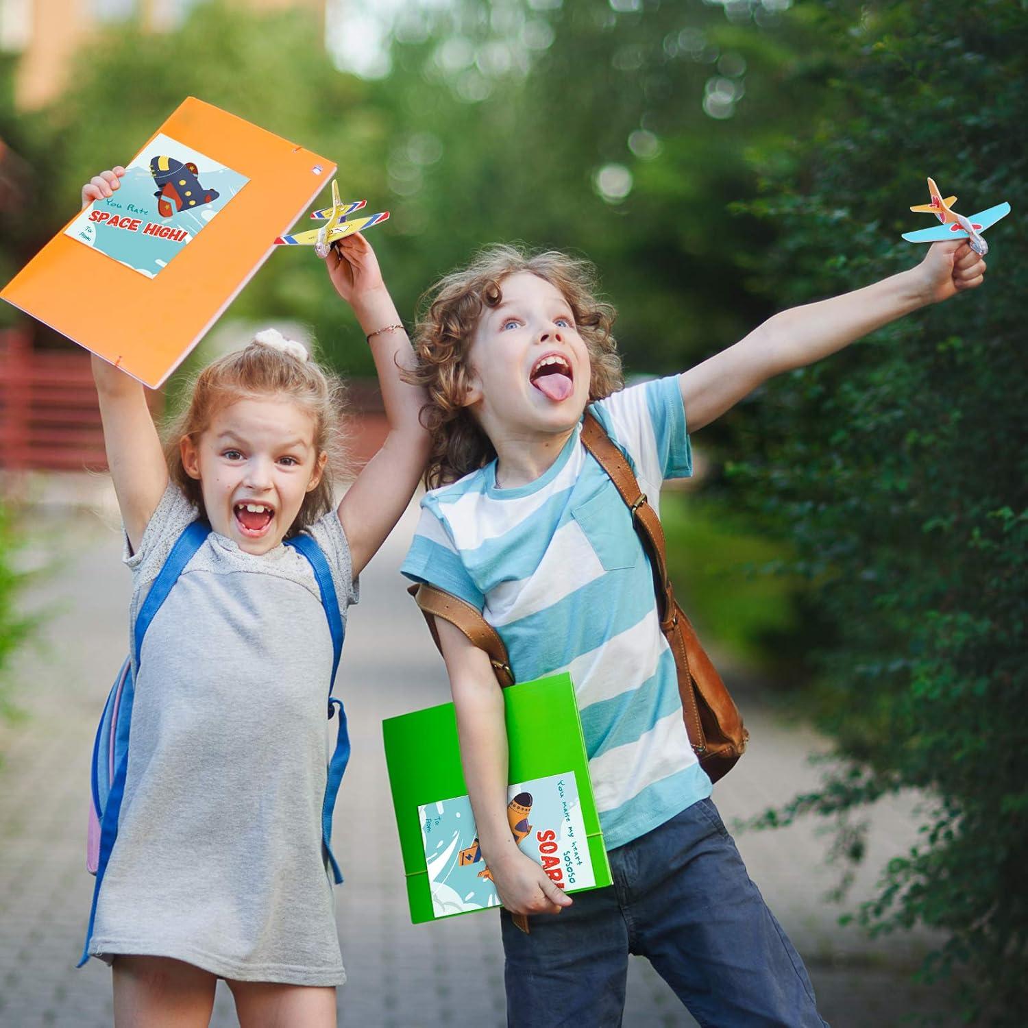 Tarjetas de Saludo San Valentín 28 Piezas Aviones SpringFlower