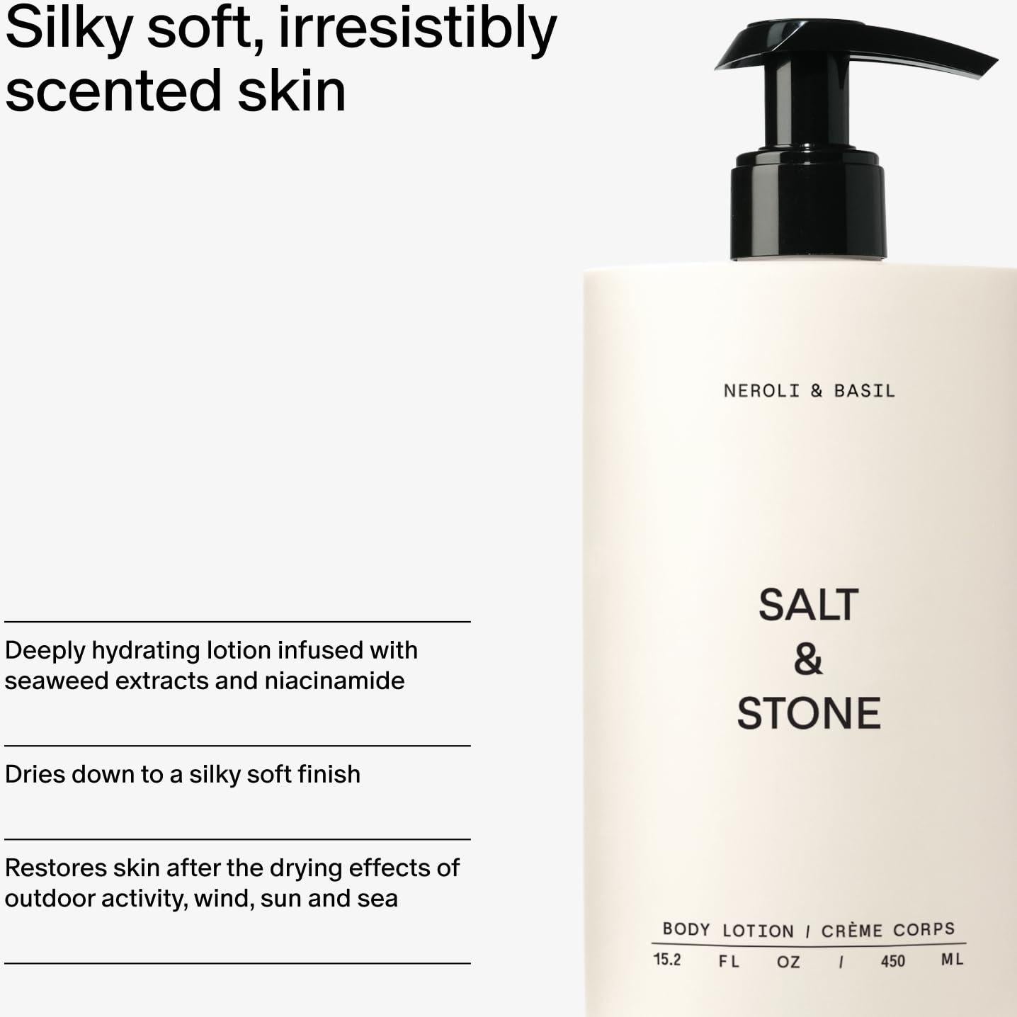 Loción Corporal Salt & Stone 450 ml Neroli y Albahaca