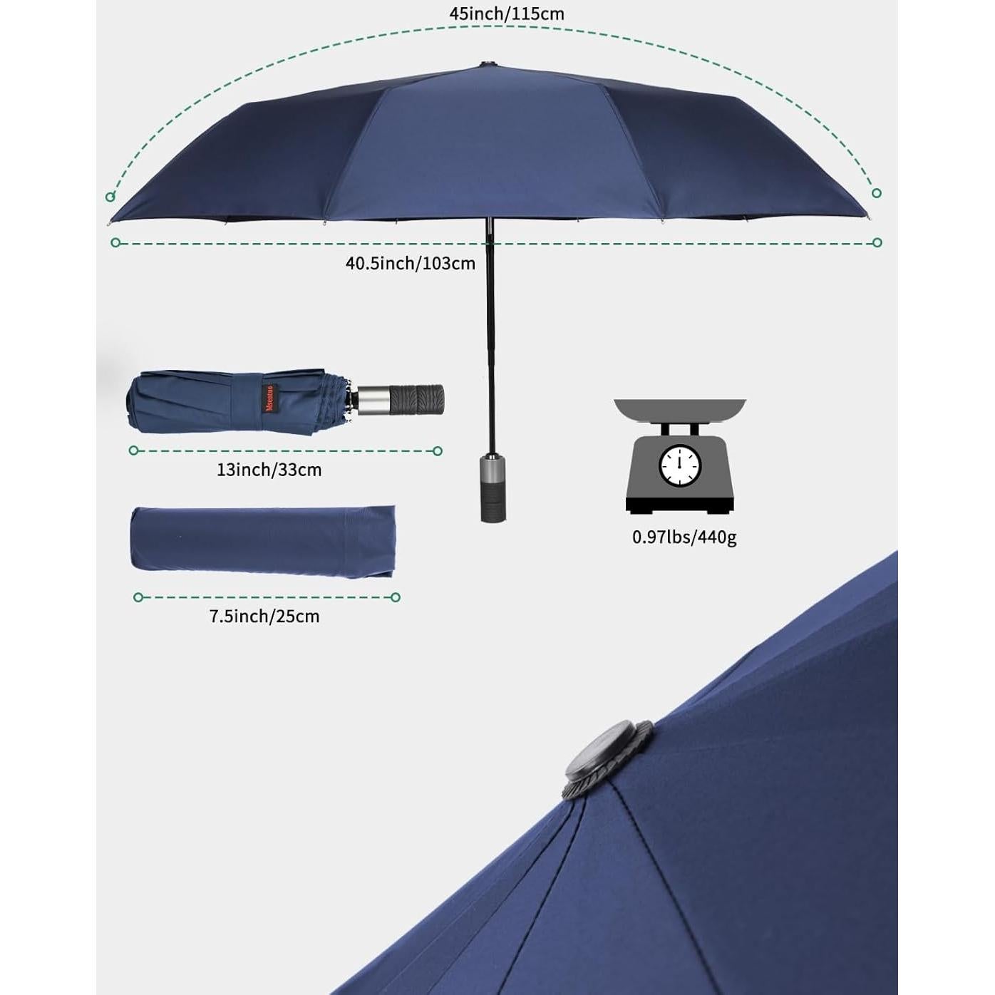 Paraguas Compacto Msentuo 116 cm Automático Impermeable