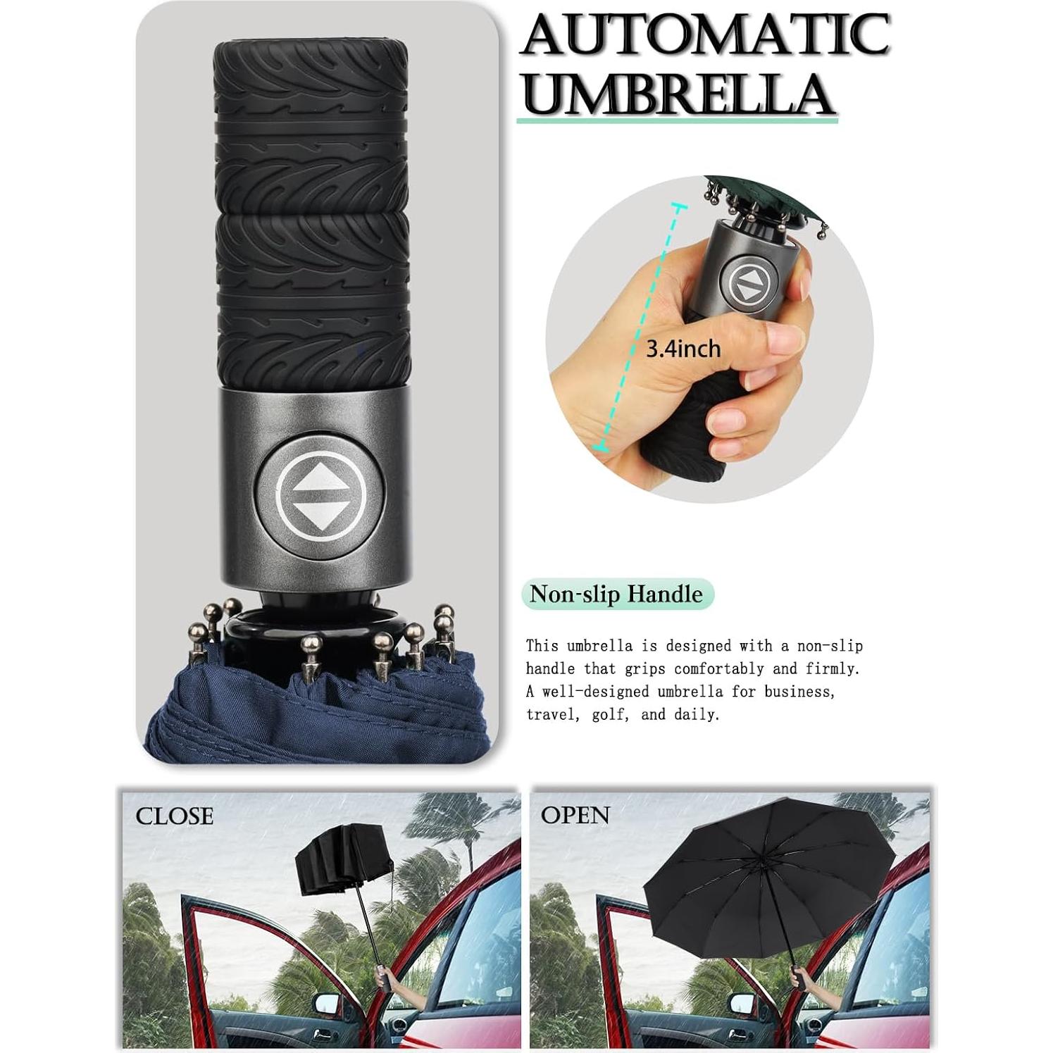 Paraguas Compacto Msentuo 116 cm Automático Impermeable