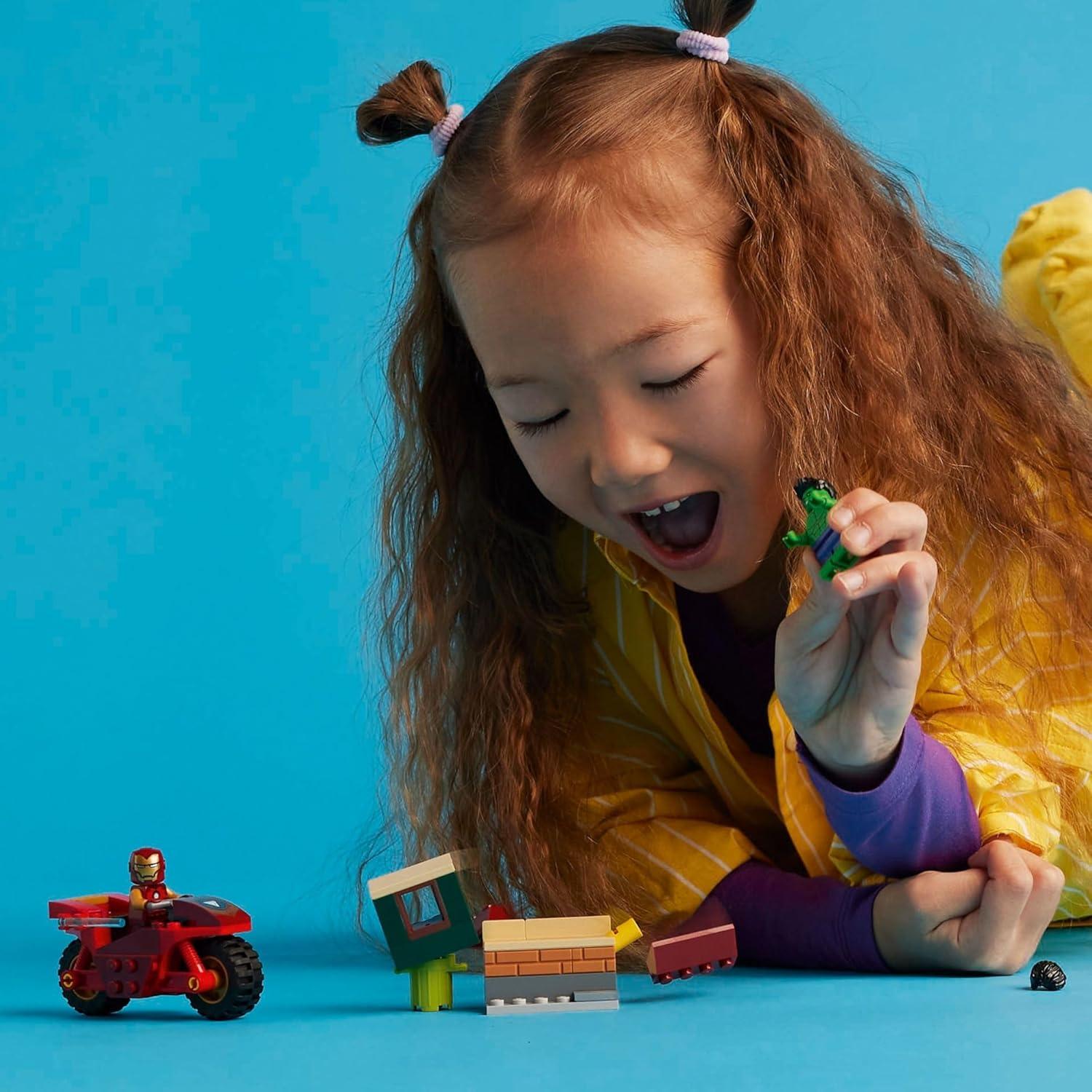 LEGO Marvel Iron Man con Moto y Hulk 68 Piezas 4+