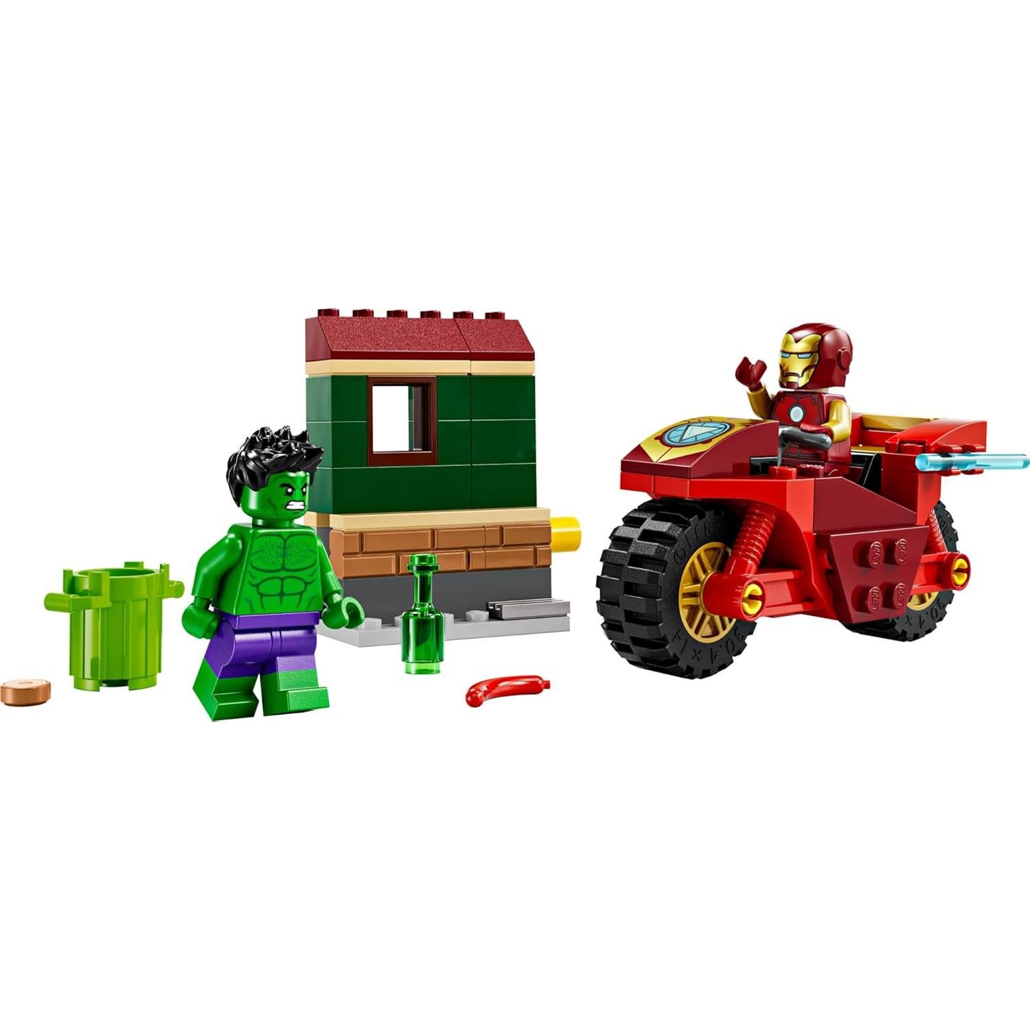 LEGO Marvel Iron Man con Moto y Hulk 68 Piezas 4+