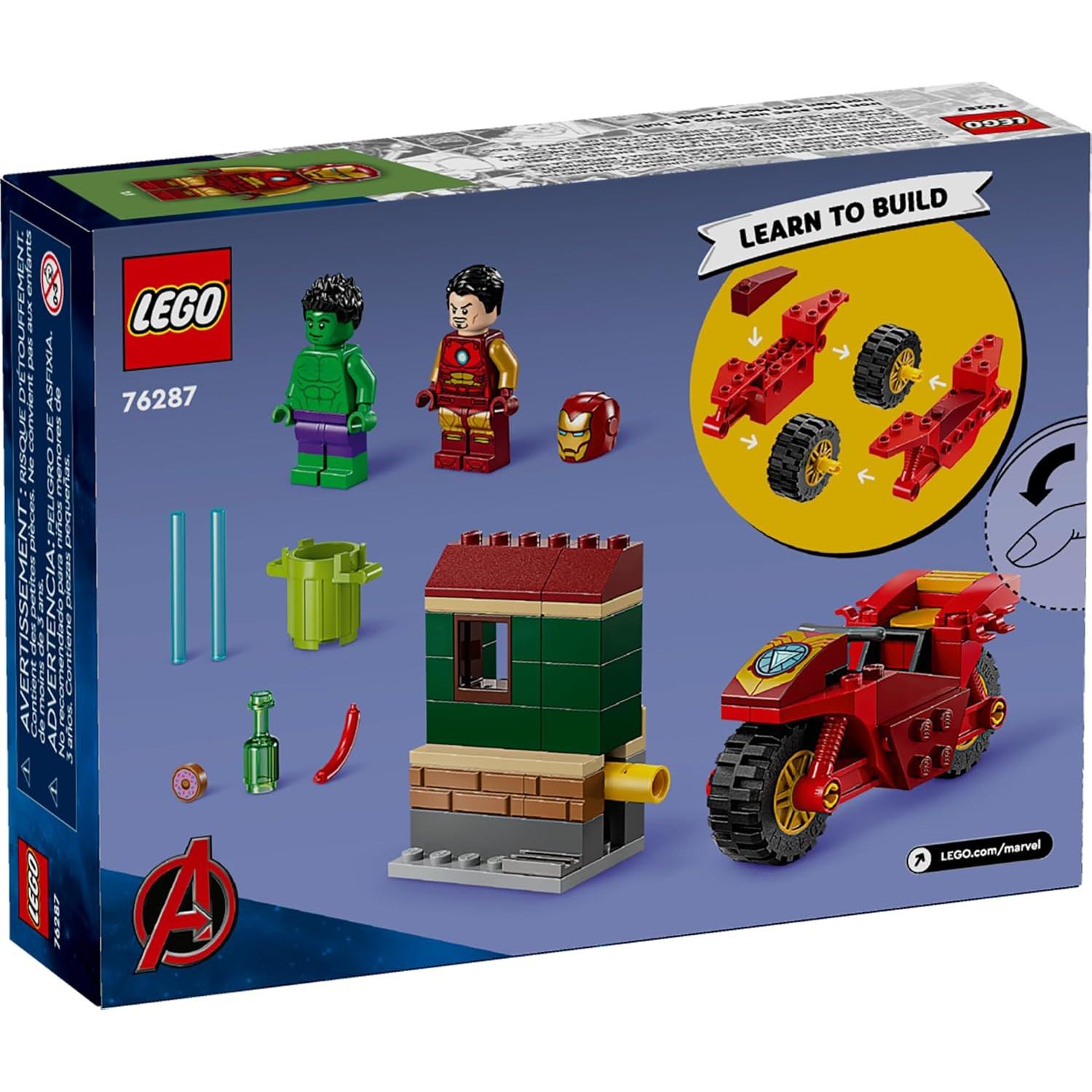 LEGO Marvel Iron Man con Moto y Hulk 68 Piezas 4+