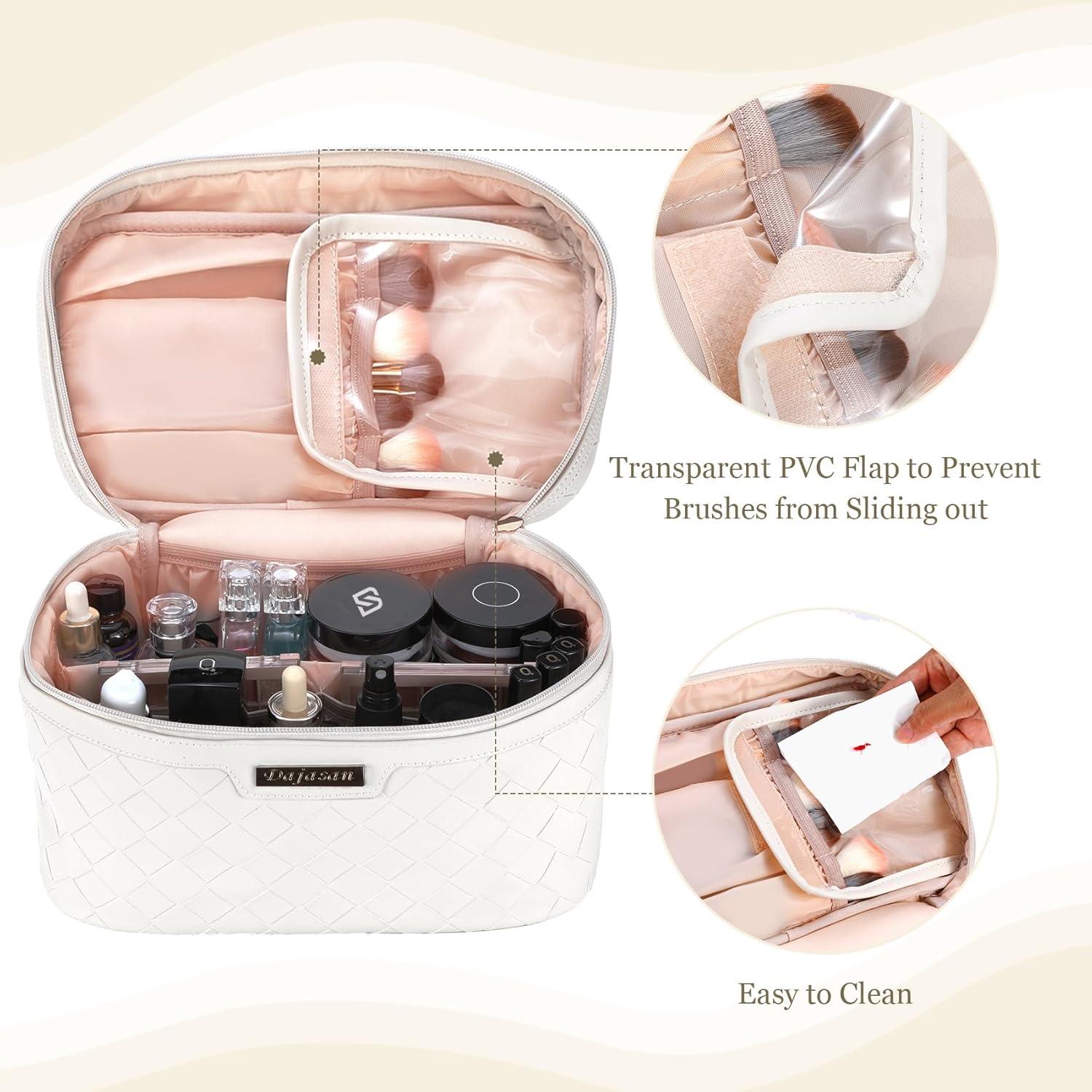 Bolsa de Maquillaje Dajasan Grande de Cuero PU 30x18x17 cm