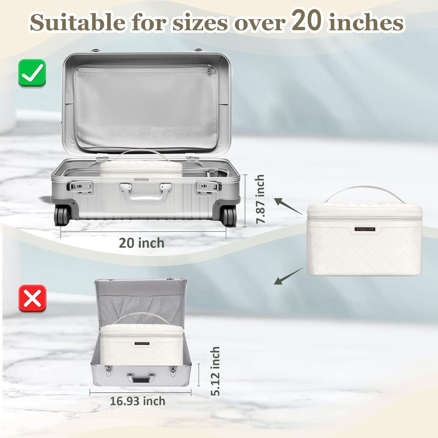 Bolsa de Maquillaje Dajasan Grande de Cuero PU 30x18x17 cm