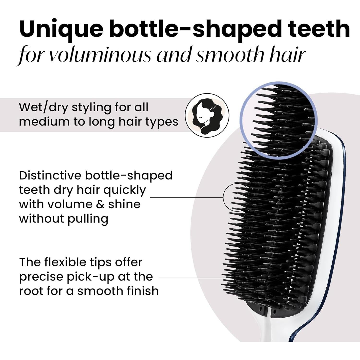 Tangle Teezer Cepillo de Secado Suave para Cabello Negro