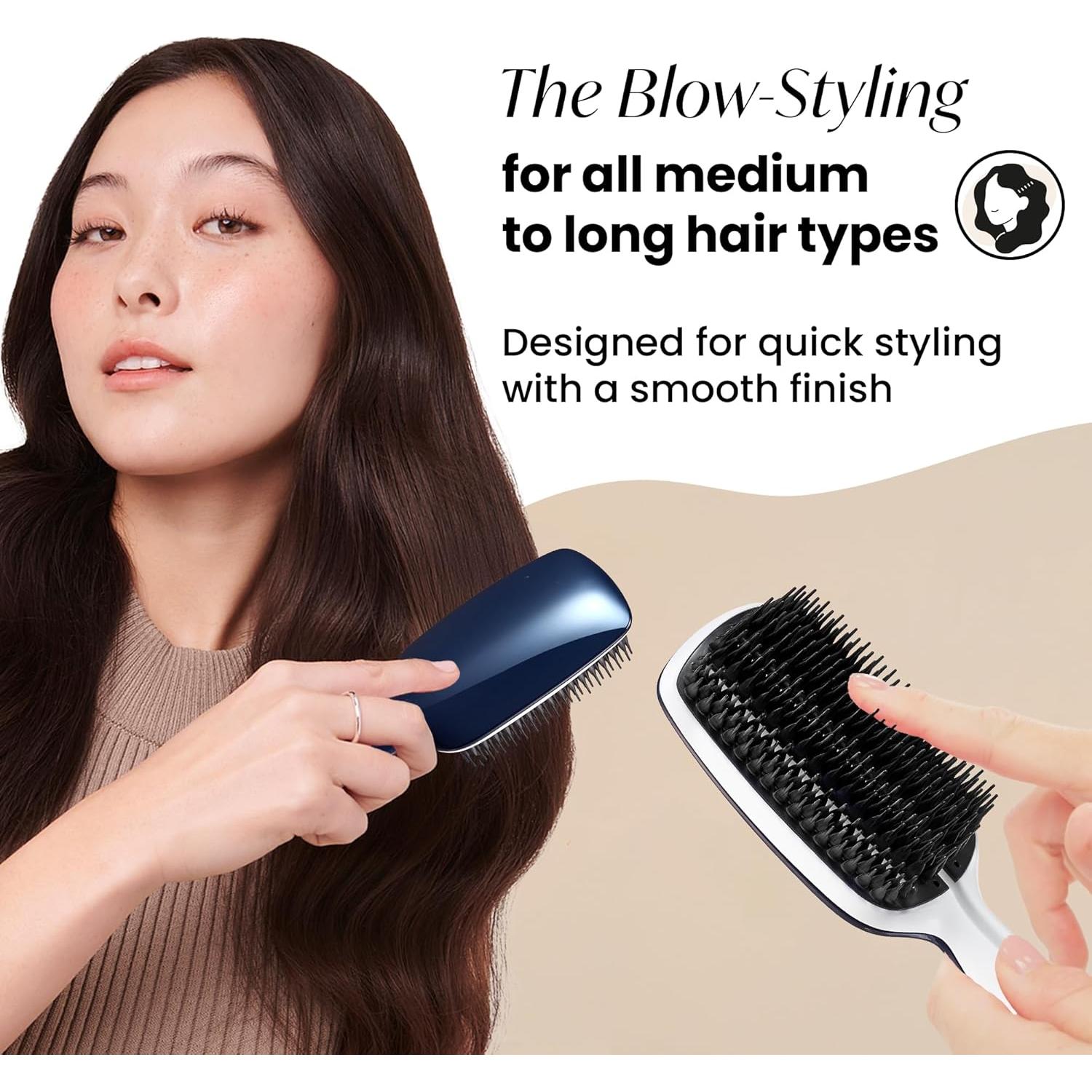 Tangle Teezer Cepillo de Secado Suave para Cabello Negro