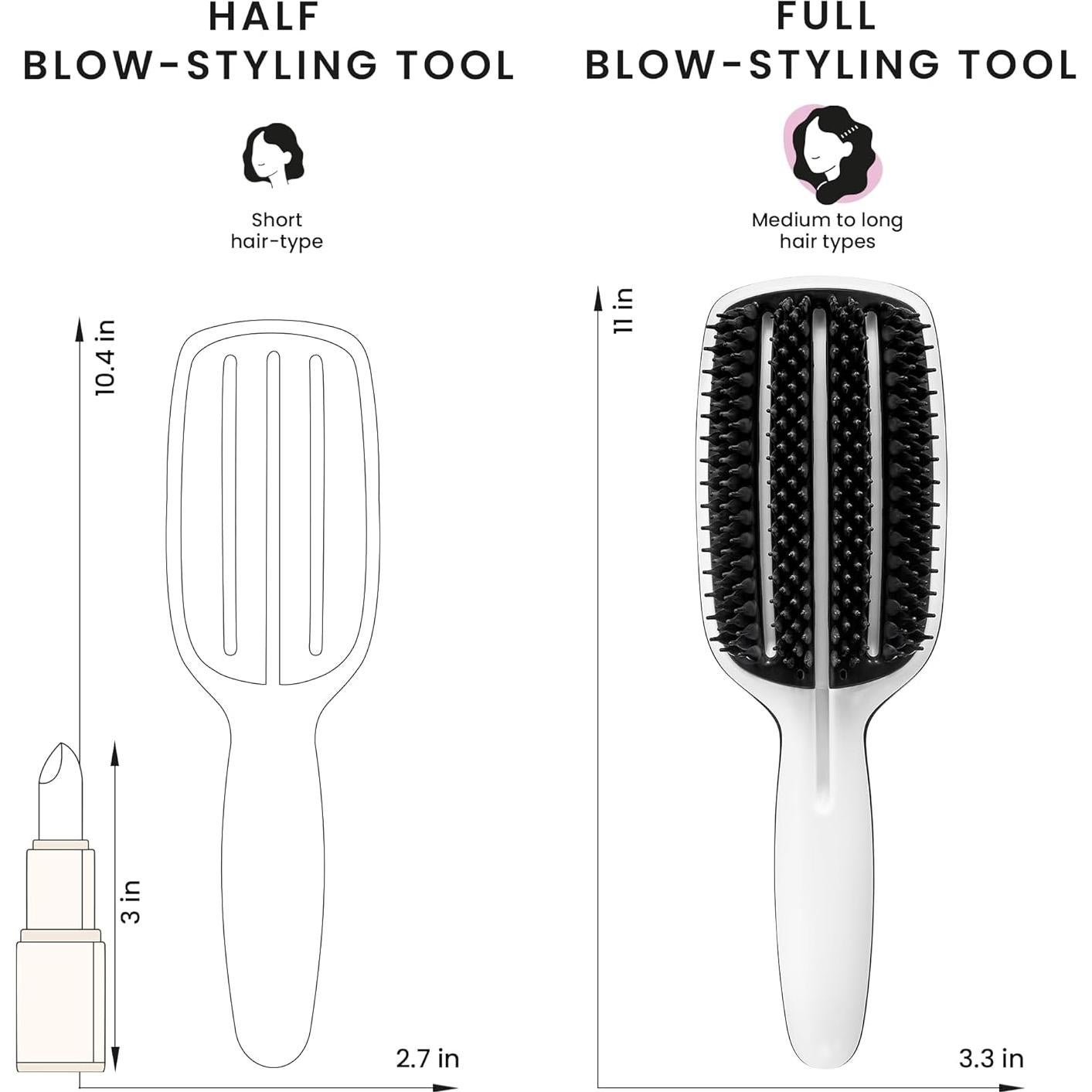 Tangle Teezer Cepillo de Secado Suave para Cabello Negro