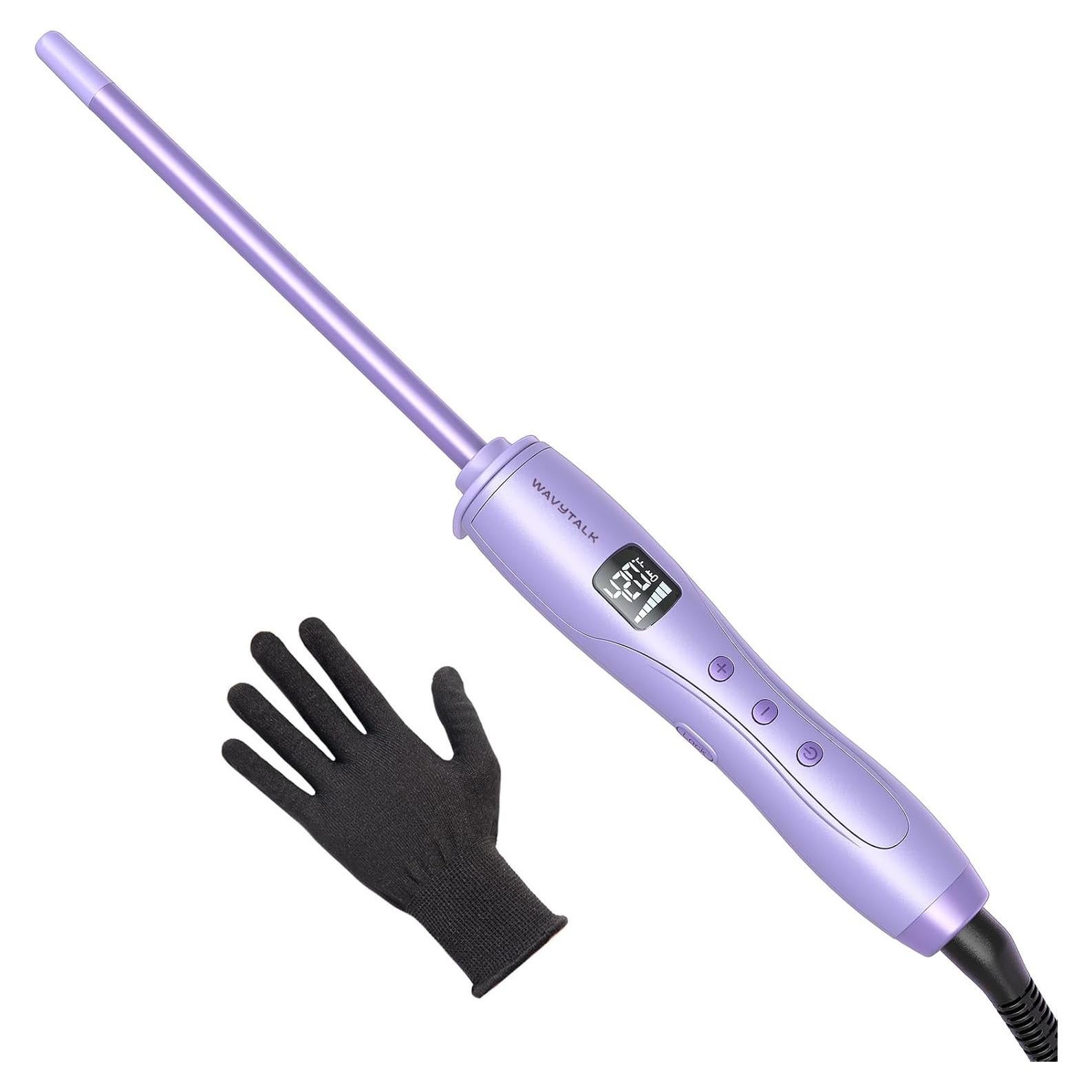 Plancha de Rizar Wavytalk 3/8" Cerámica Ajustable Púrpura