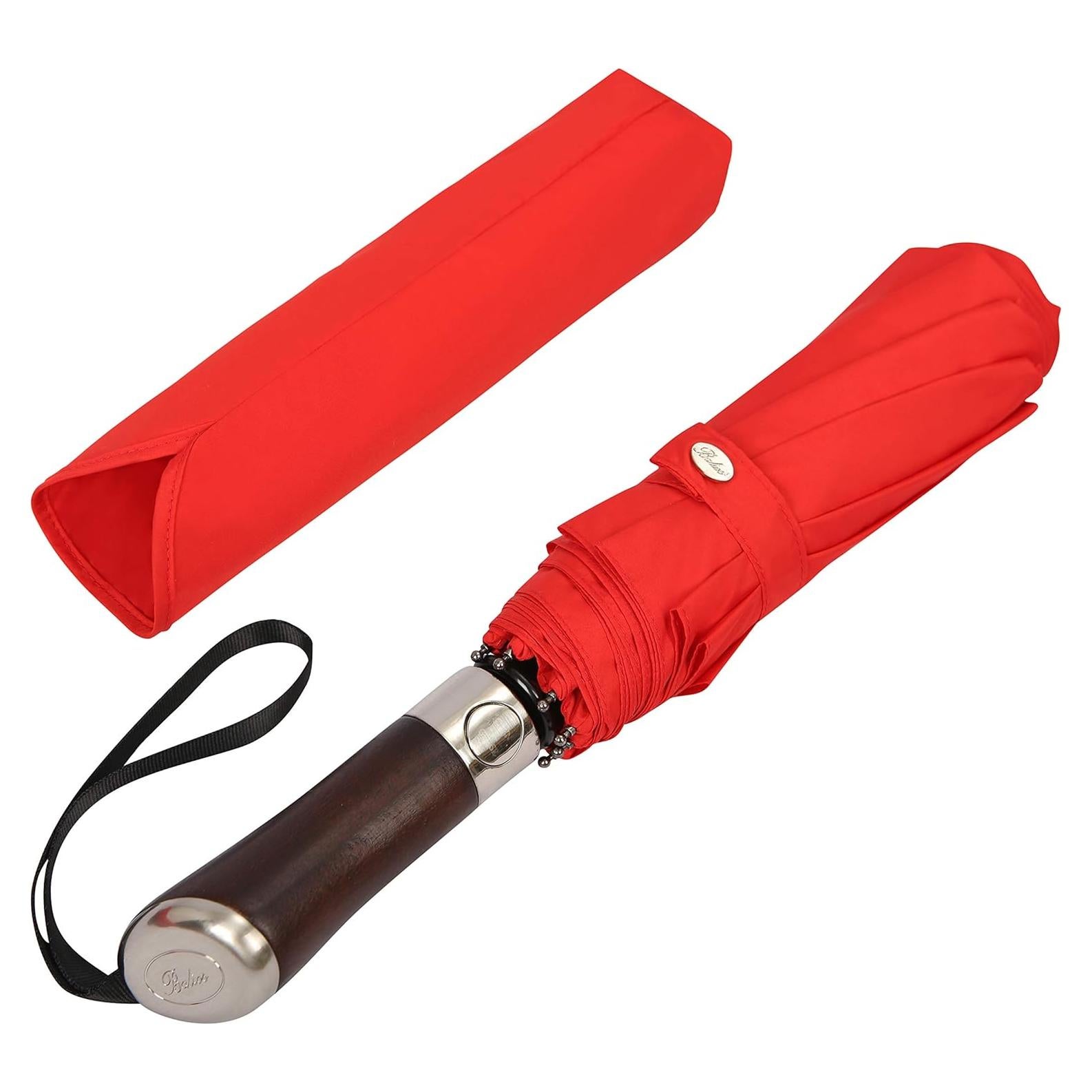 Paraguas Plegable Balios Rojo Vibrante Automático