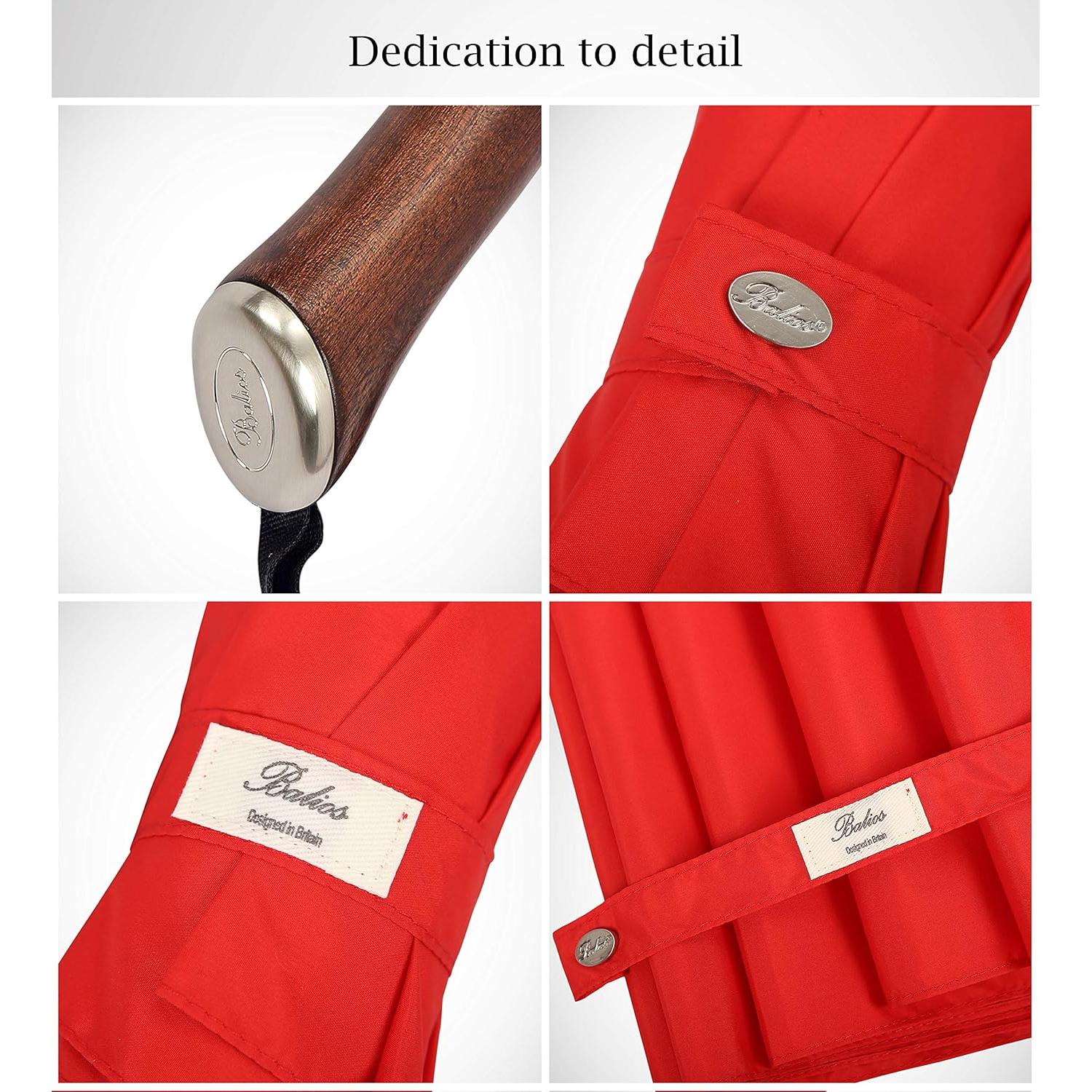 Paraguas Plegable Balios Rojo Vibrante Automático