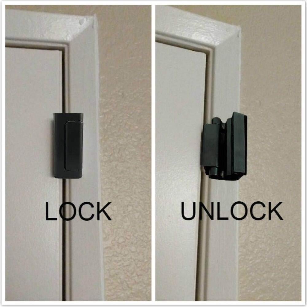 Cerraduras de Refuerzo TOYFUL para Puertas - 2 Piezas, Negro