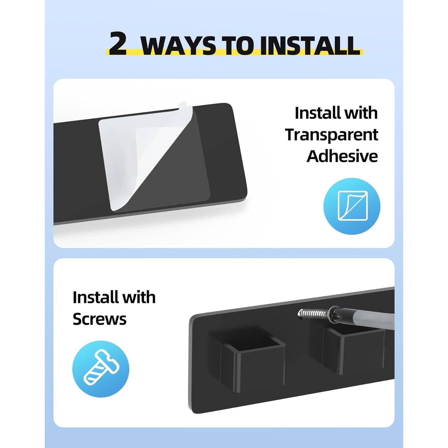 MaxGear Sunglasses Holder Organizer, 2 Pack Acrylic Sunglass Organizer Wall Eyewear Display Rack, Eyeglass Holder Stand for Office & Home Decor, Unique Gifts for Husband, Women & Girls, Black