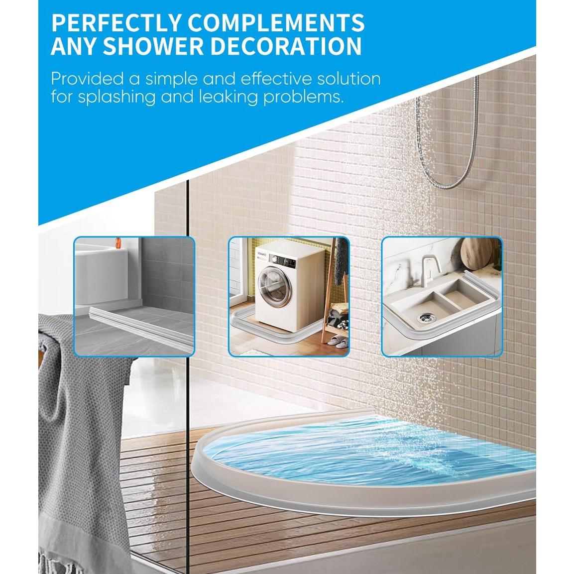 Umbral de Ducha KRUI 99 cm Colapsable Autoadhesivo Transparente