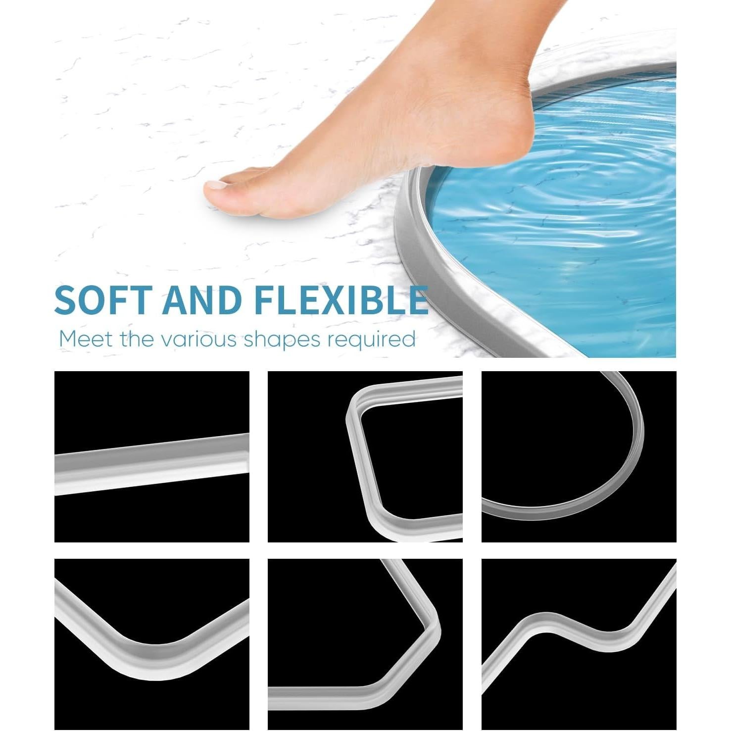 Umbral de Ducha KRUI 99 cm Colapsable Autoadhesivo Transparente