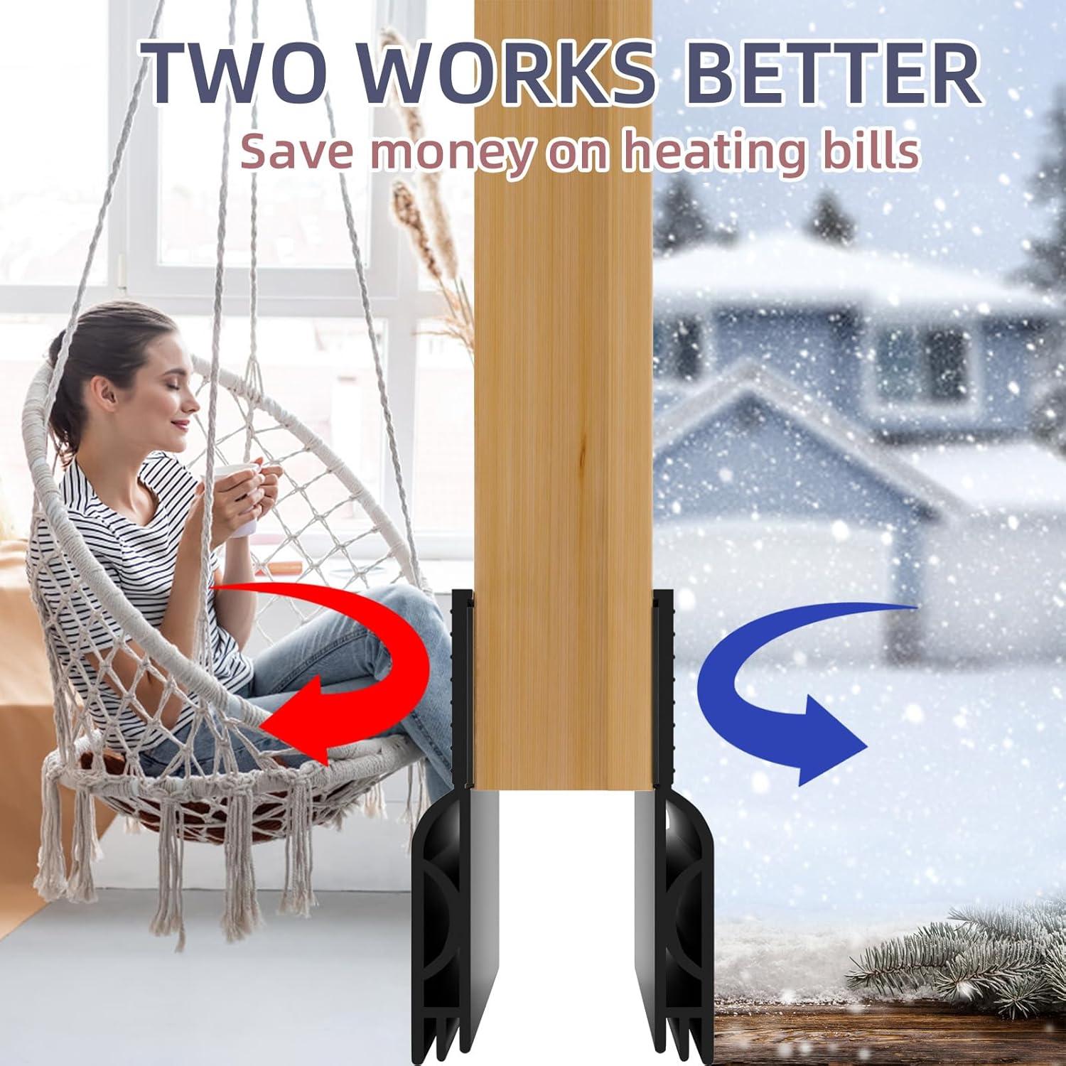 Detenedor de Corrientes de Aire OXRQ 99 cm Negro Aislante Acústico