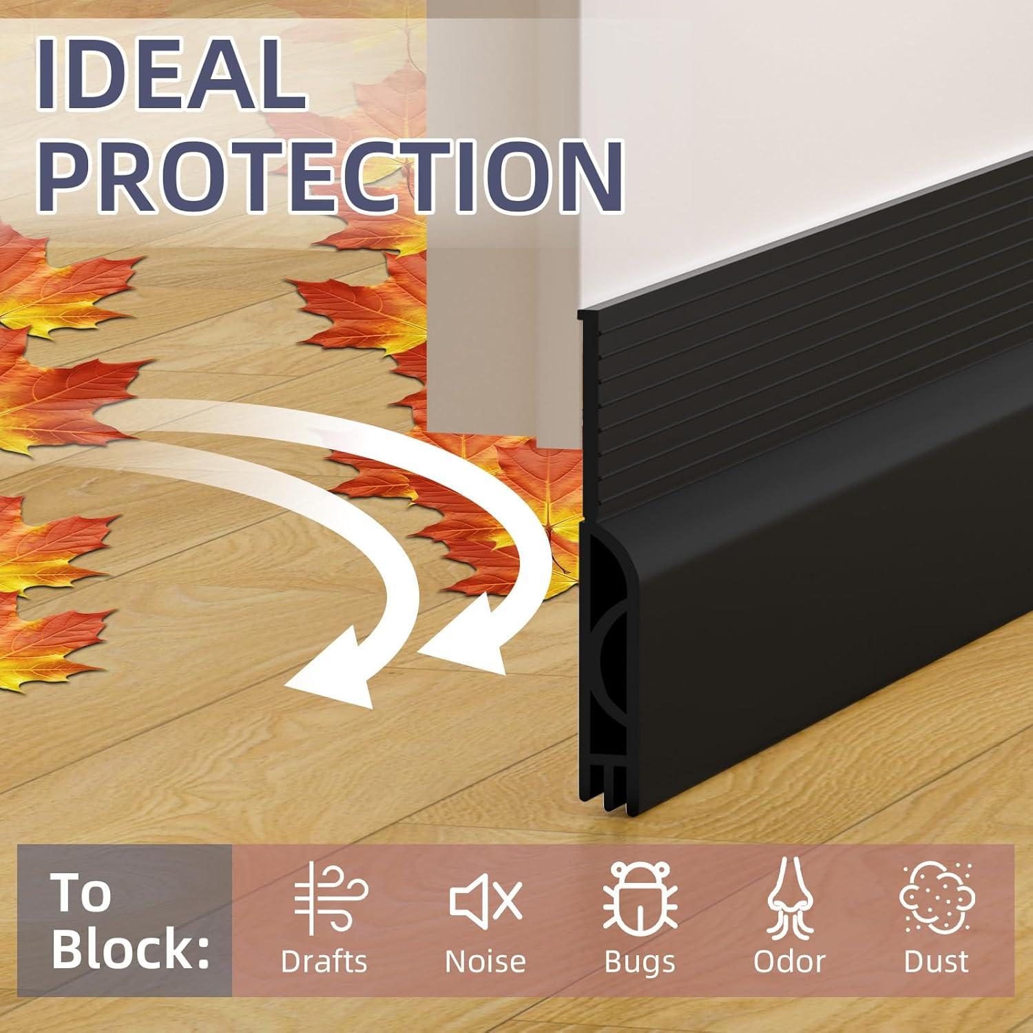 Detenedor de Corrientes de Aire OXRQ 99 cm Negro Aislante Acústico