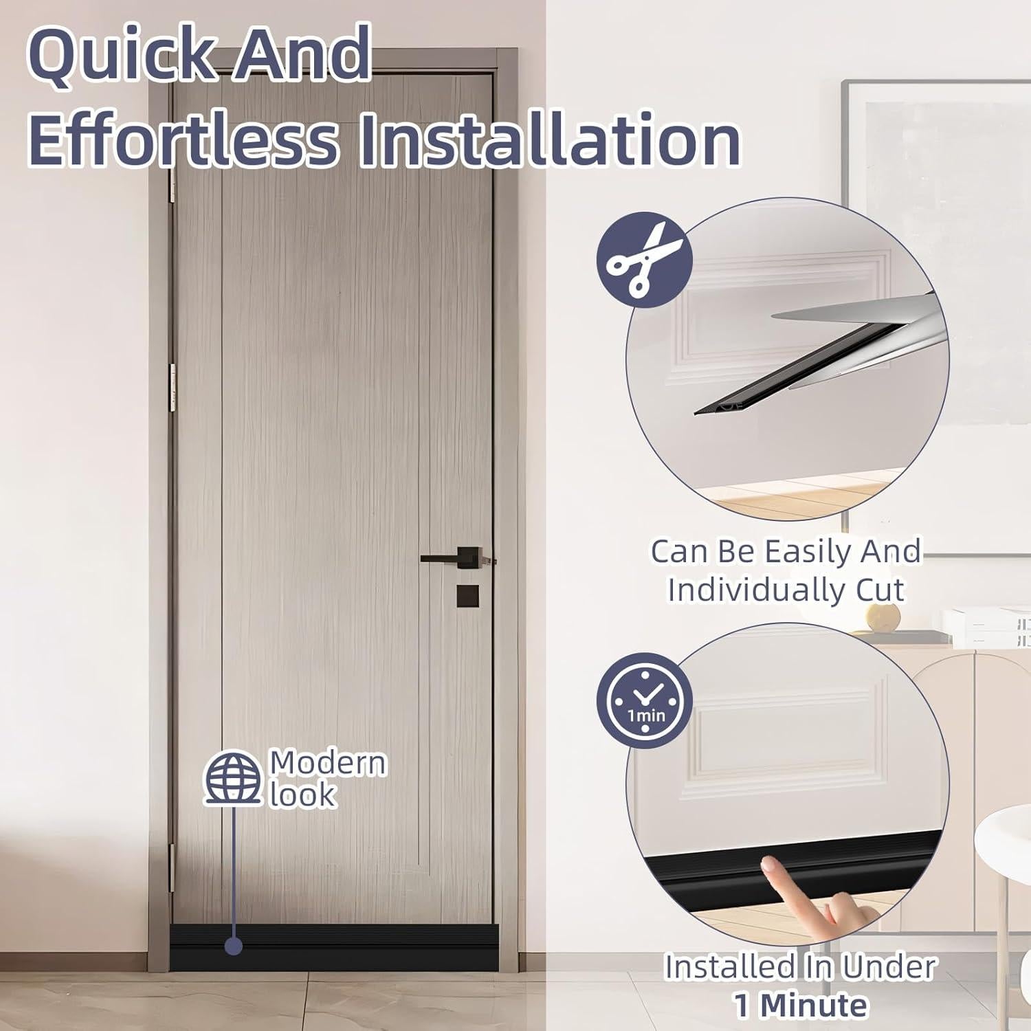 Detenedor de Corrientes de Aire OXRQ 99 cm Negro Aislante Acústico