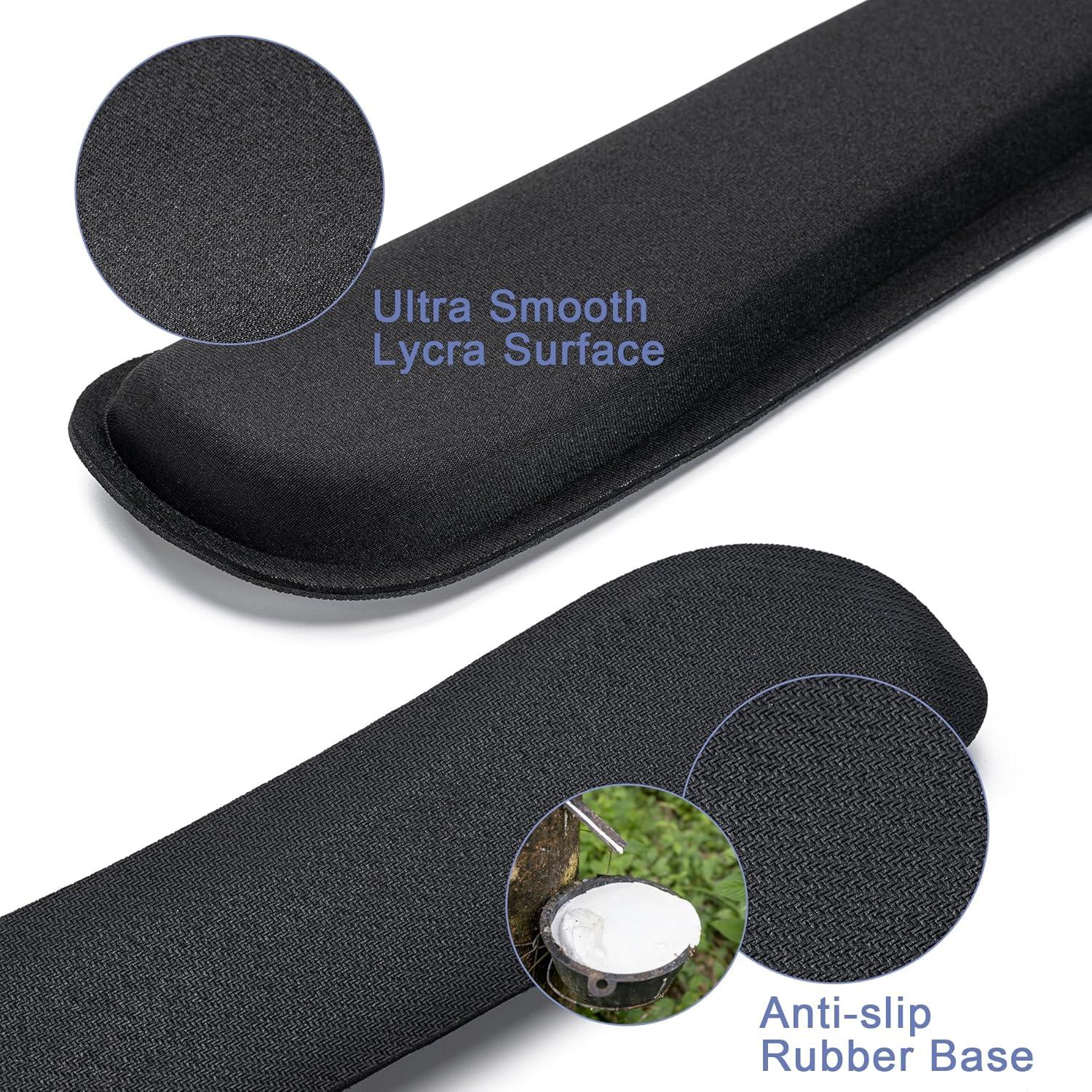 Reposa Muñecas Ergonómico Hoewina para Teclado y Mouse Negro