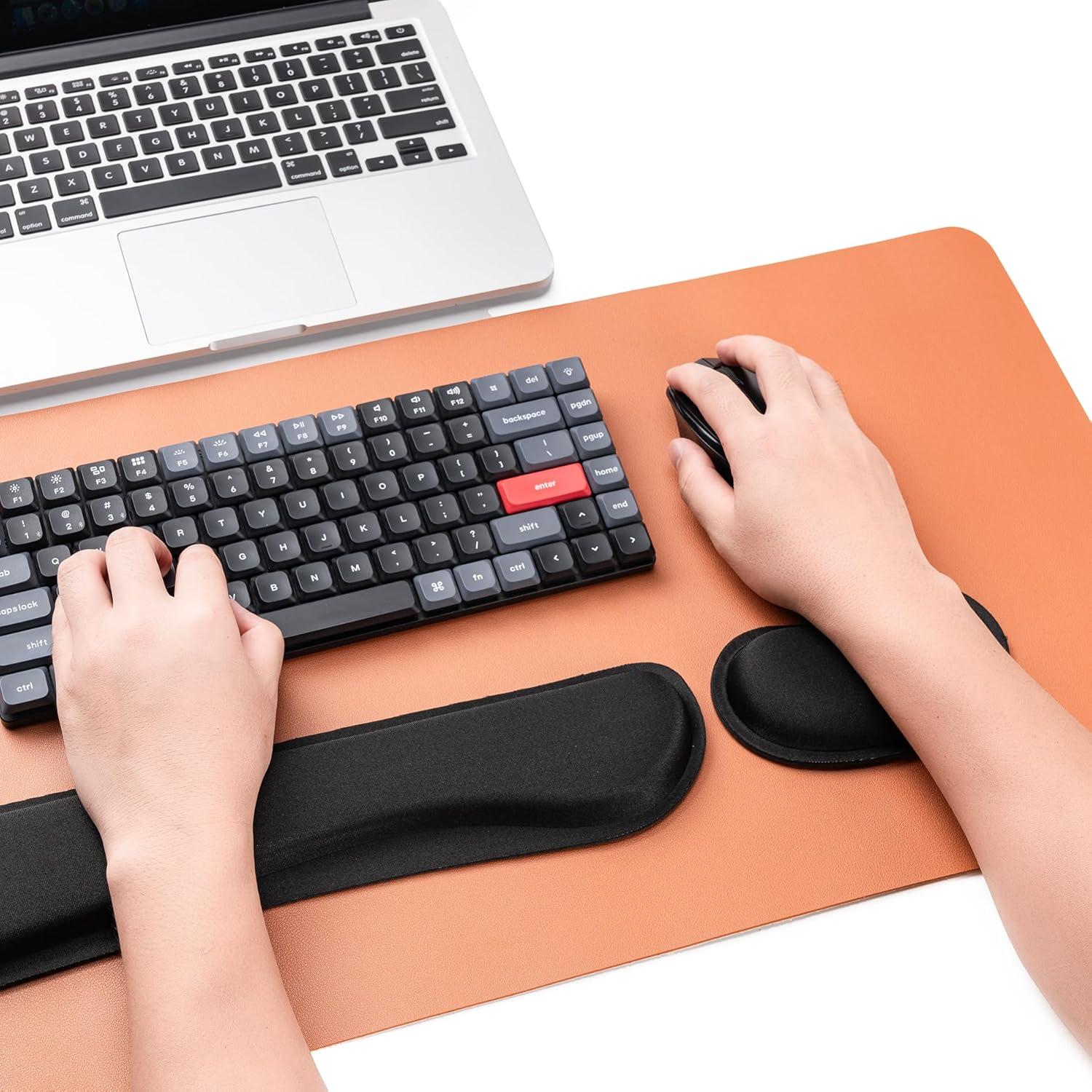 Reposa Muñecas Ergonómico Hoewina para Teclado y Mouse Negro
