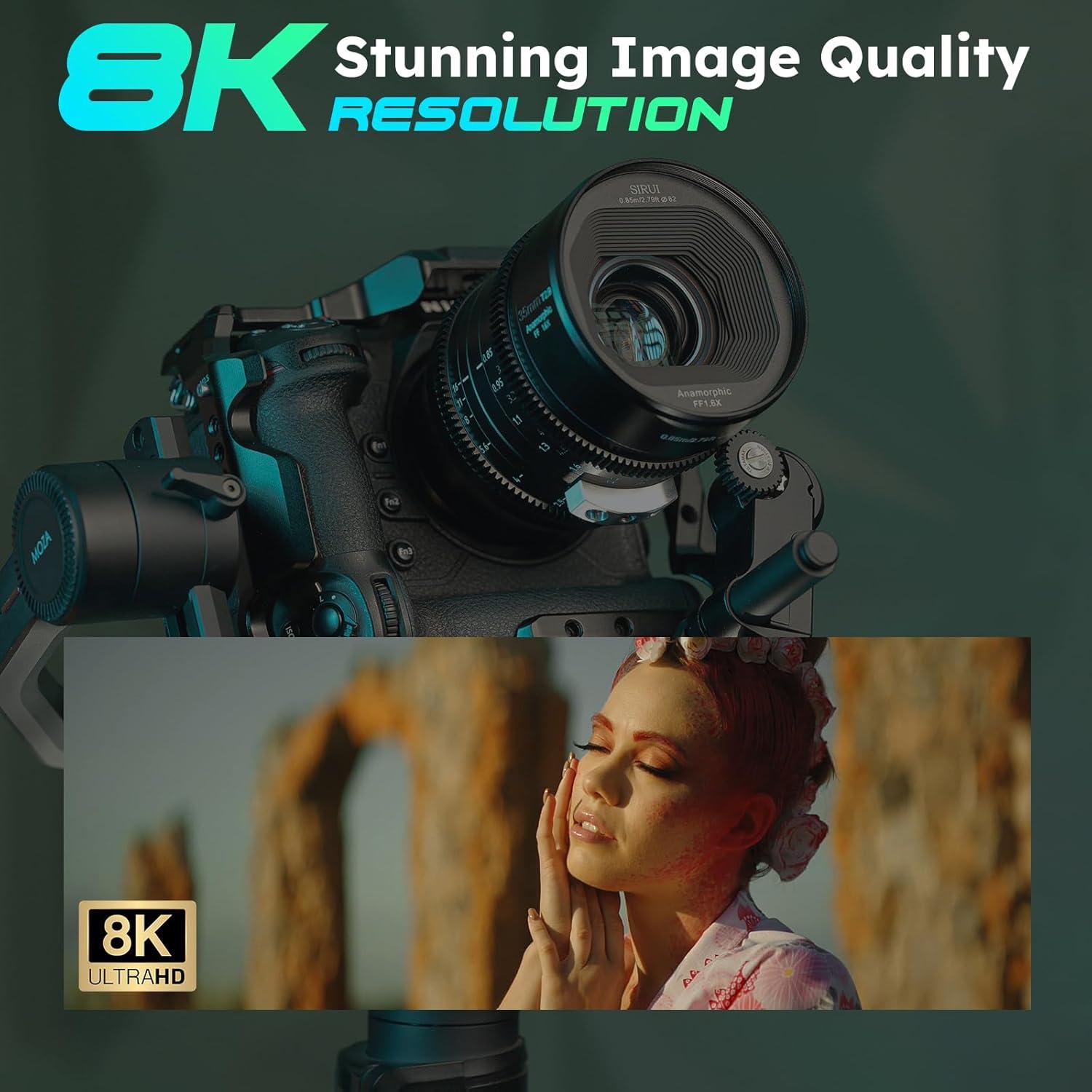 Lente Anamórfico SIRUI 35mm T2.9 Montura E para Cine