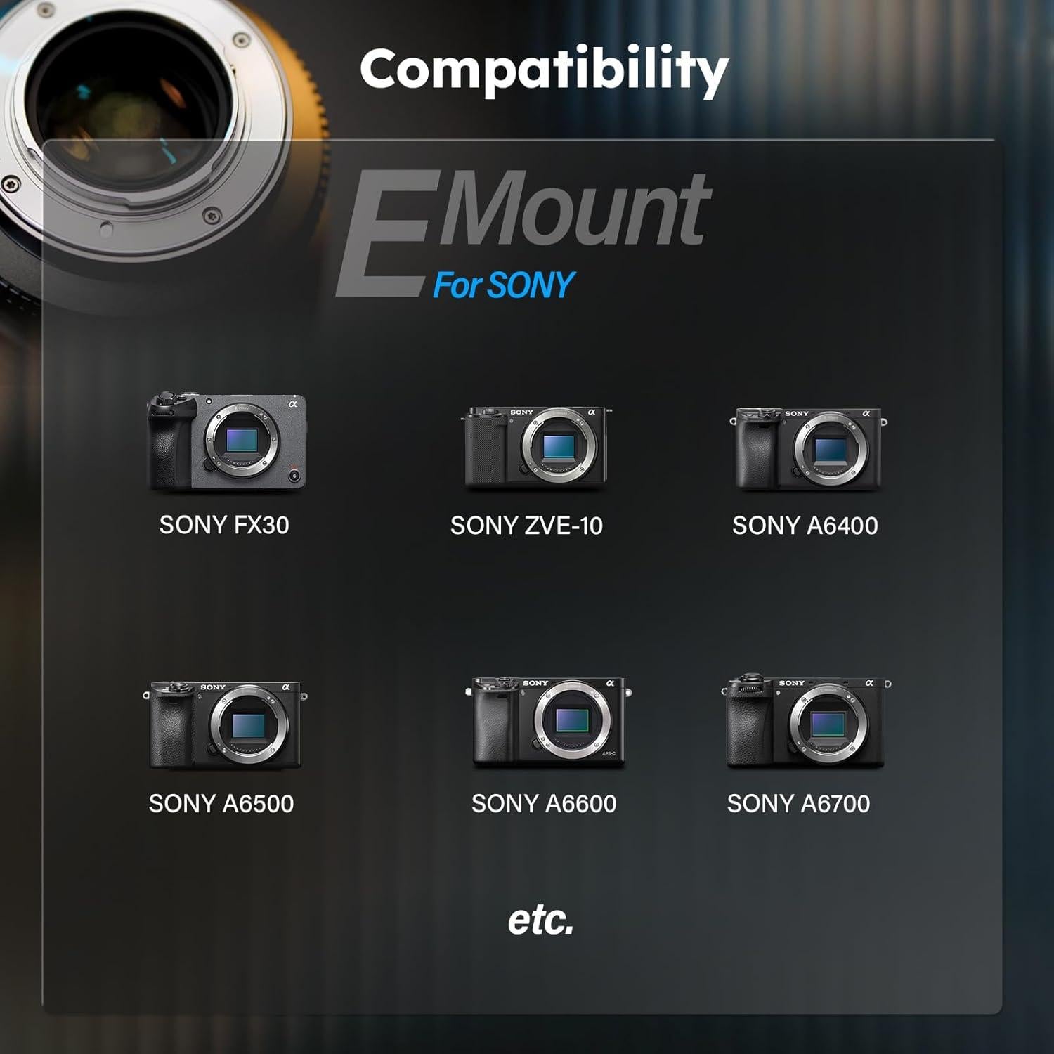 Lente Anamórfico SIRUI 35mm T2.9 Montura E para Cine