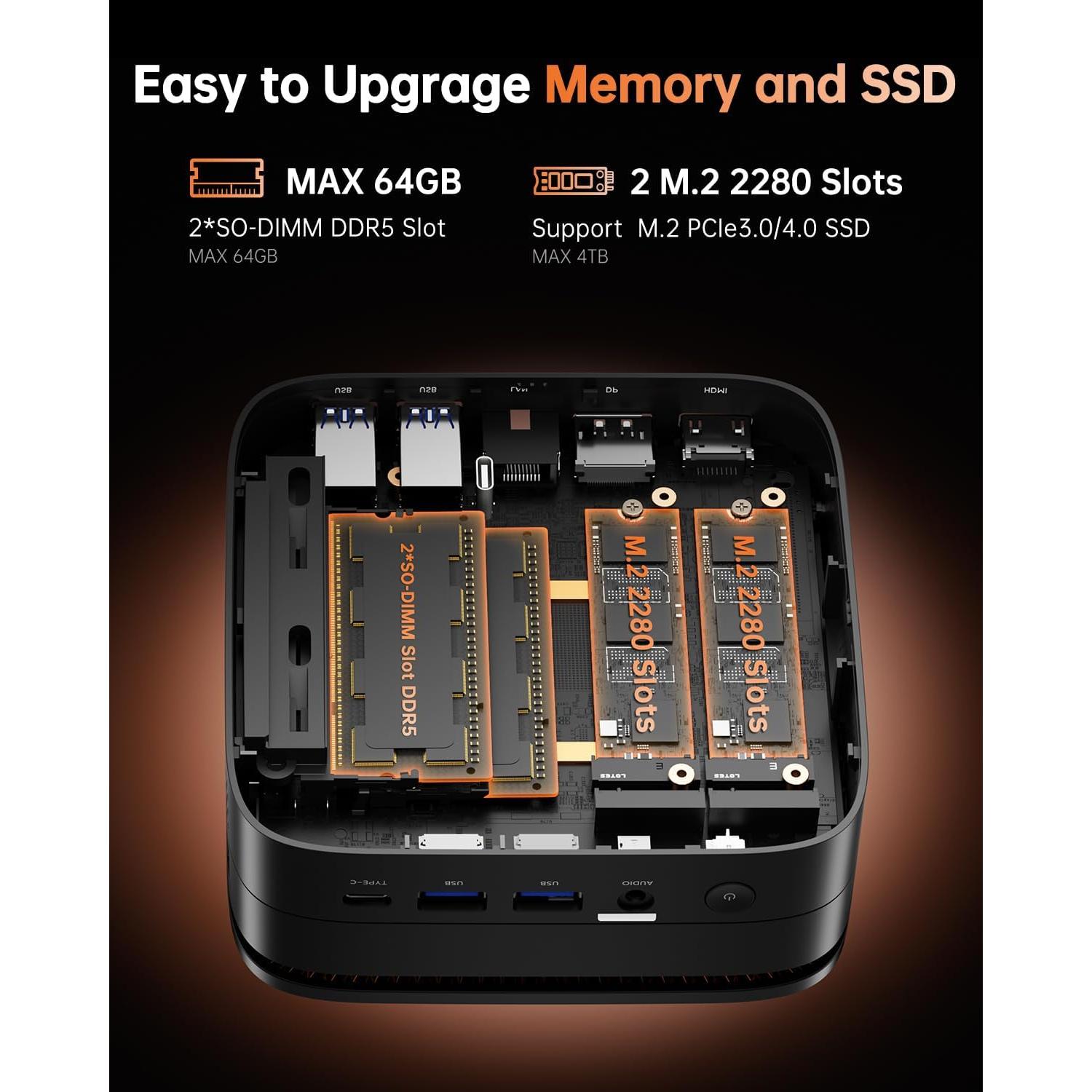 Mini PC KAMRUI H1 Ryzen 7 6800H 16GB RAM 512GB SSD