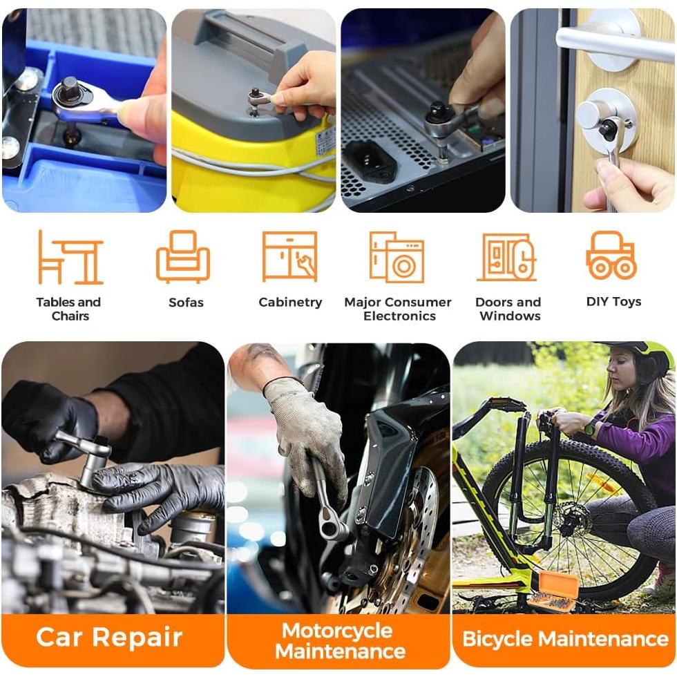 Juego de destornilladores 42 en 1 ANVANNA con mango magnético