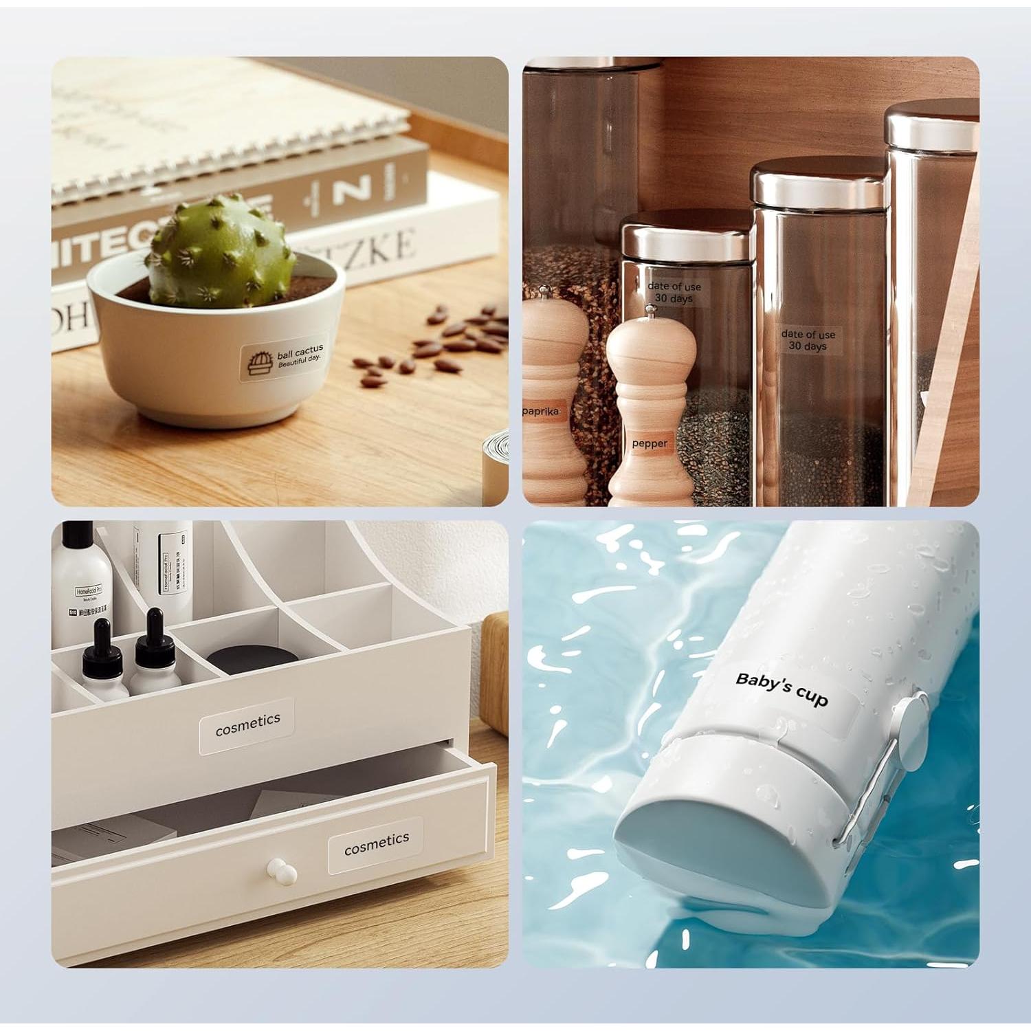 Conjunto de 3 Rollos de Etiquetas Térmicas NIIMBOT D11 1222 Blanco