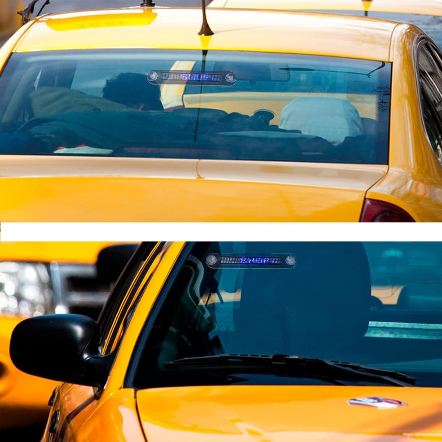 Cartel LED Programable Azul Leadleds 30x5cm Control Remoto