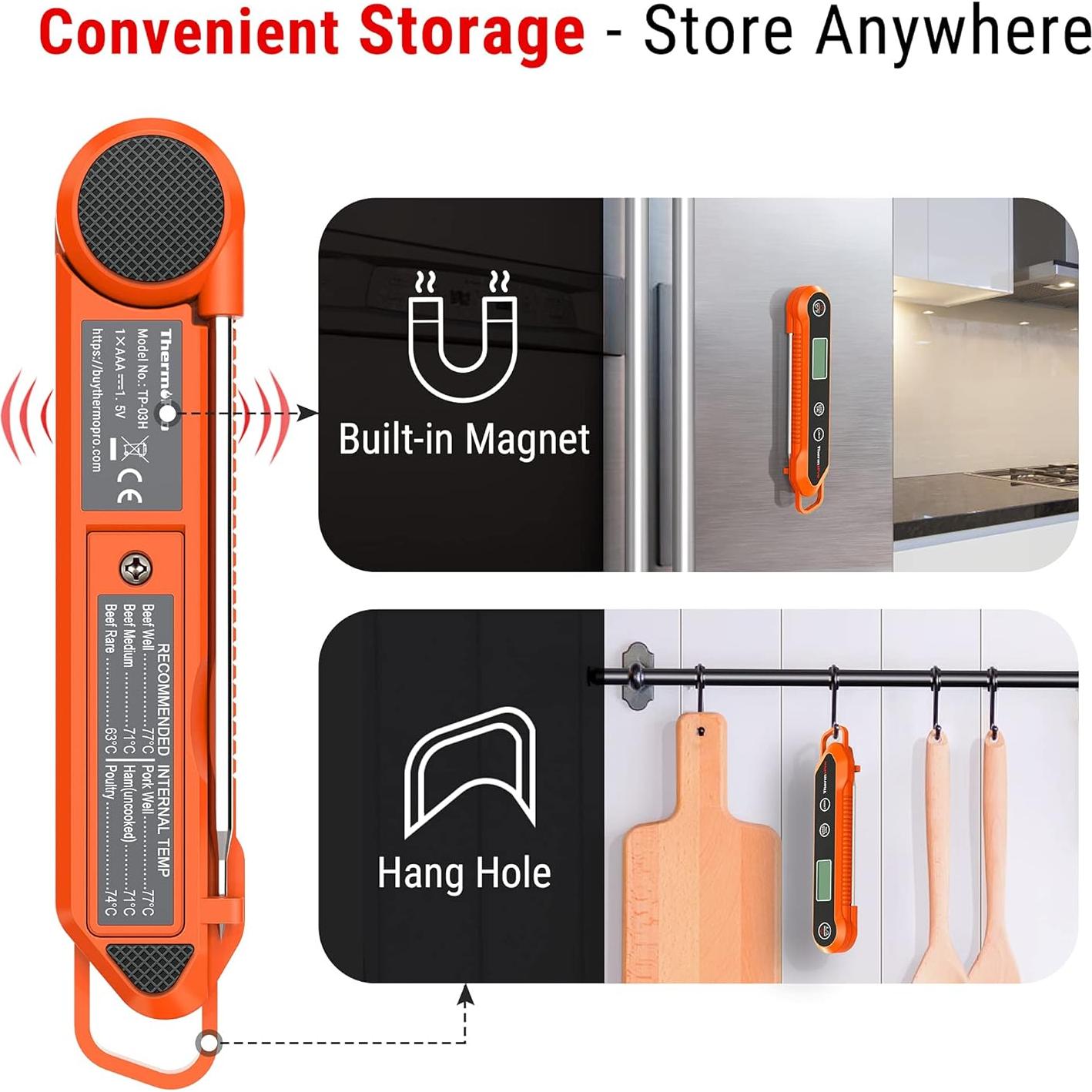 Termómetro Digital Instantáneo ThermoPro TP03H a Prueba de Agua