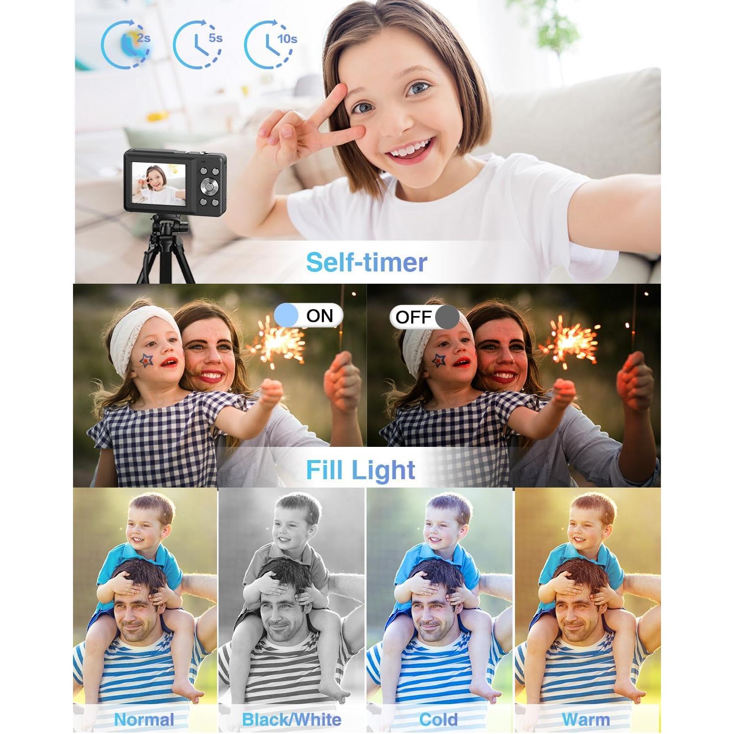 Cámara Digital Compacta Lecran DC403 44MP FHD 1080P Niños