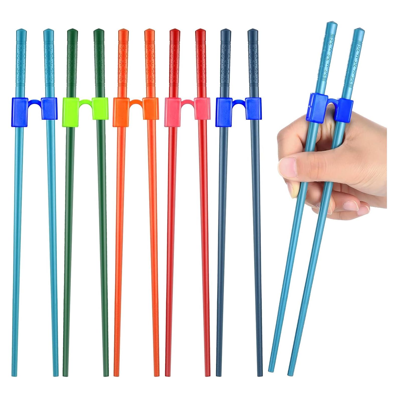 Entrenadores de Palillos Reutilizables Tessco 5 Pares con Clip