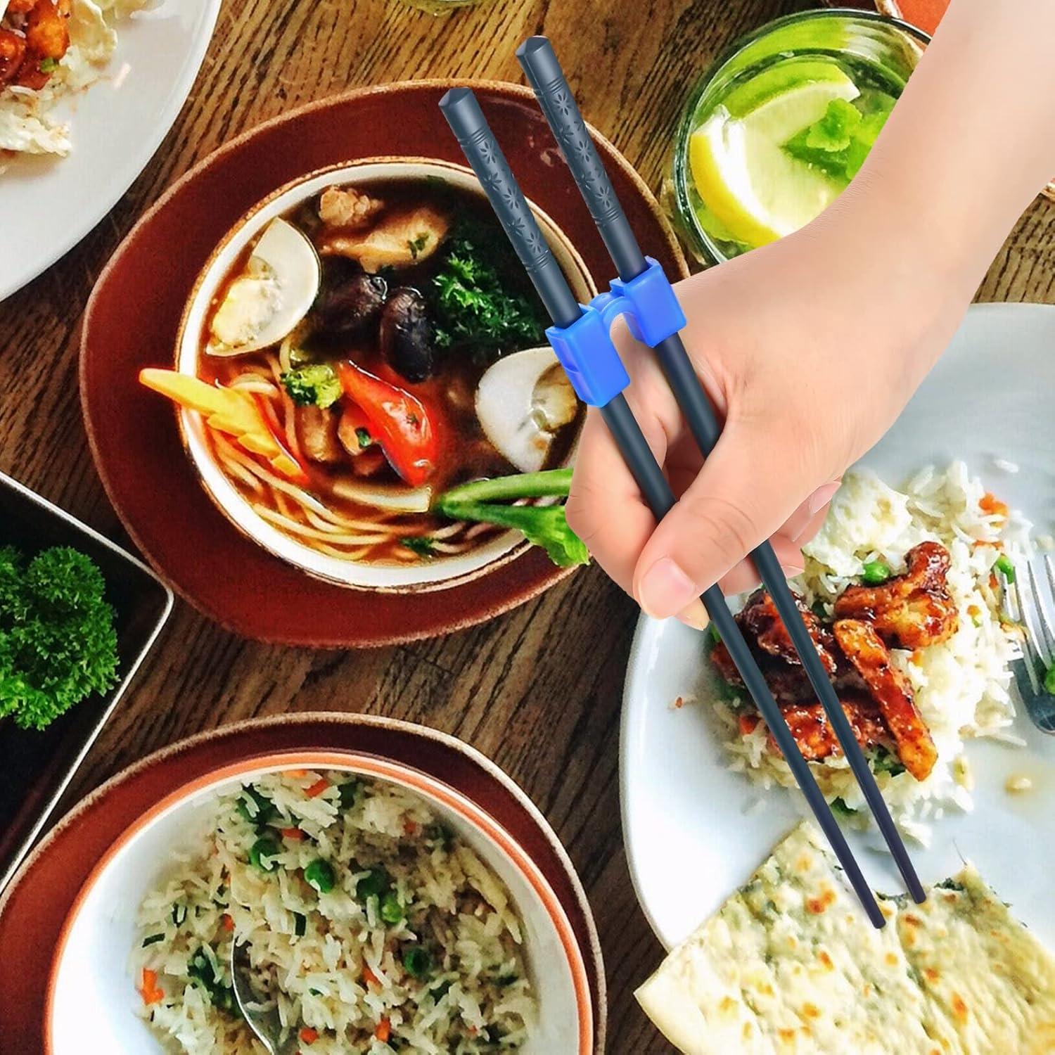 Entrenadores de Palillos Reutilizables Tessco 5 Pares con Clip