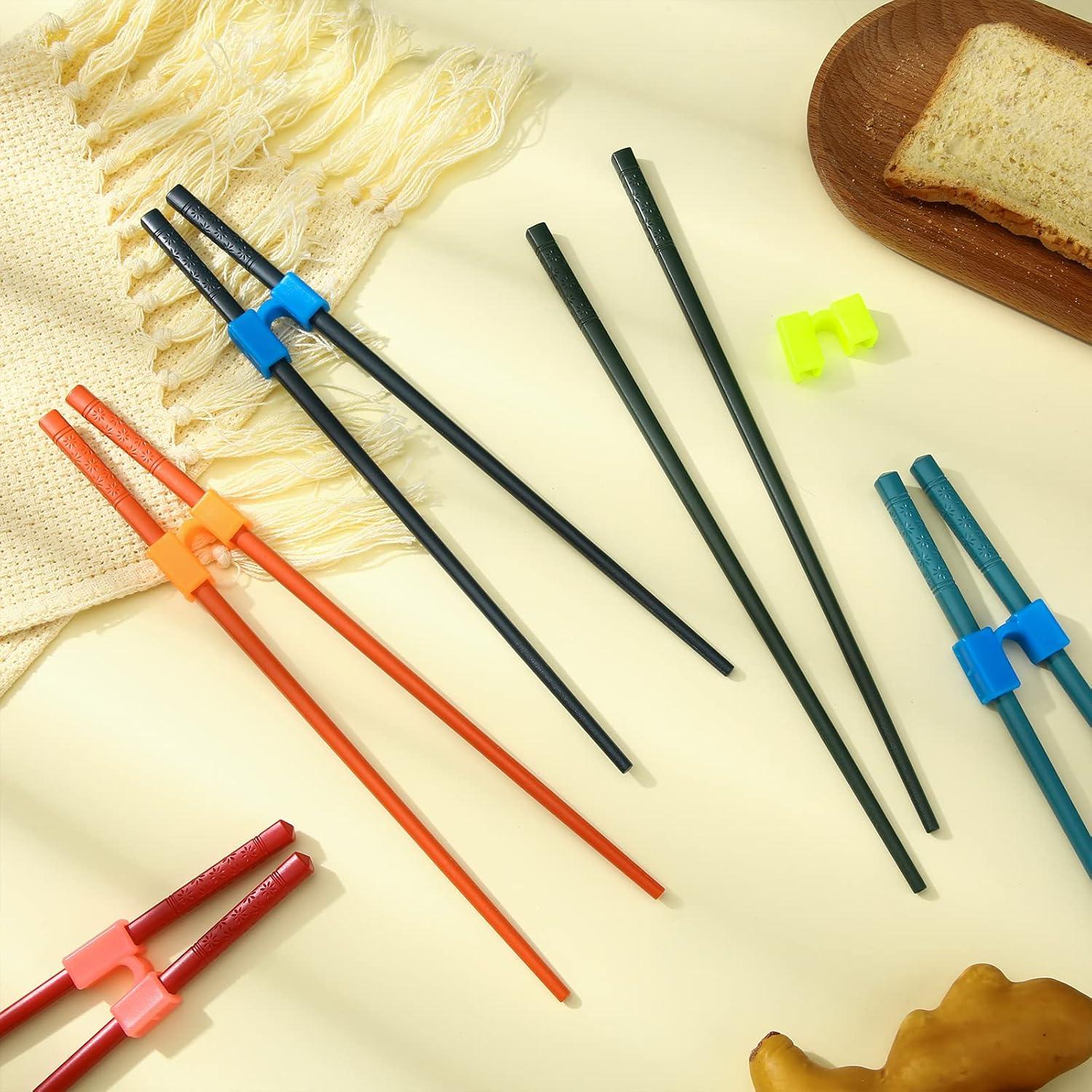 Entrenadores de Palillos Reutilizables Tessco 5 Pares con Clip