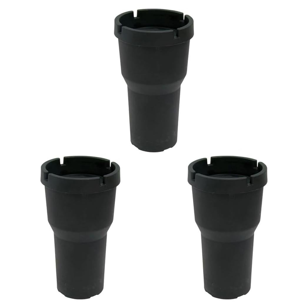 Cenicero Autapagante RoadPro RP-452L Negro - Paquete de 3