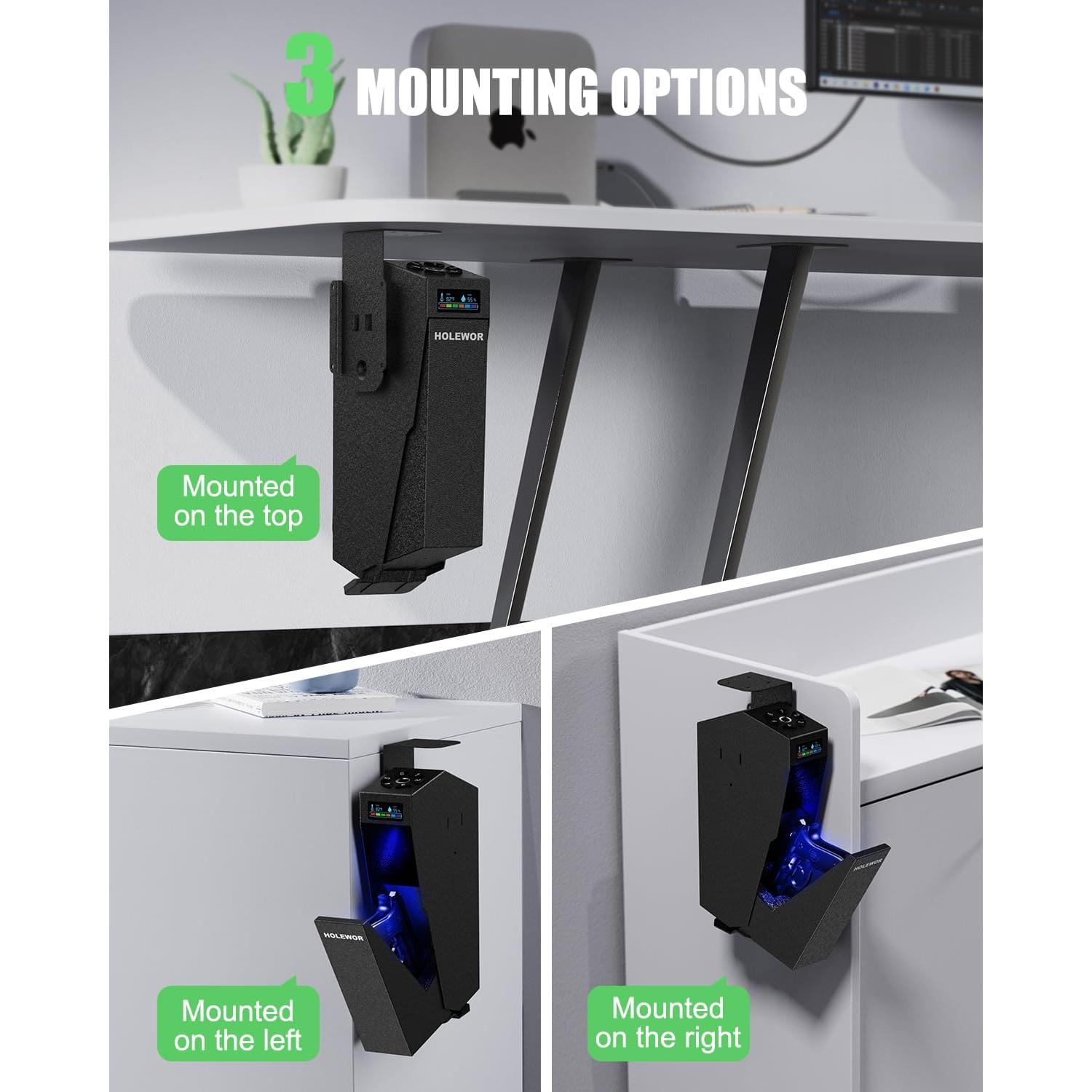 Caja Fuerte Biométrica para Armas HOLEWOR 38.1cm Acceso Rápido