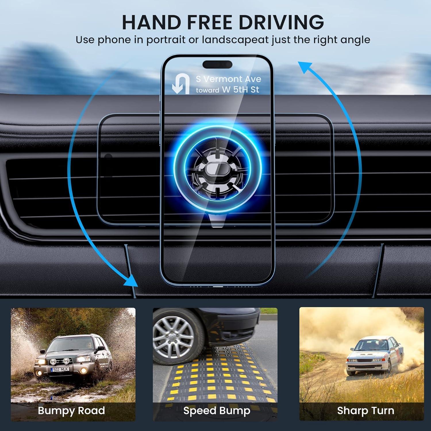 Soporte Magnético para Coche PGU MagSafe - Compatible con iPhone