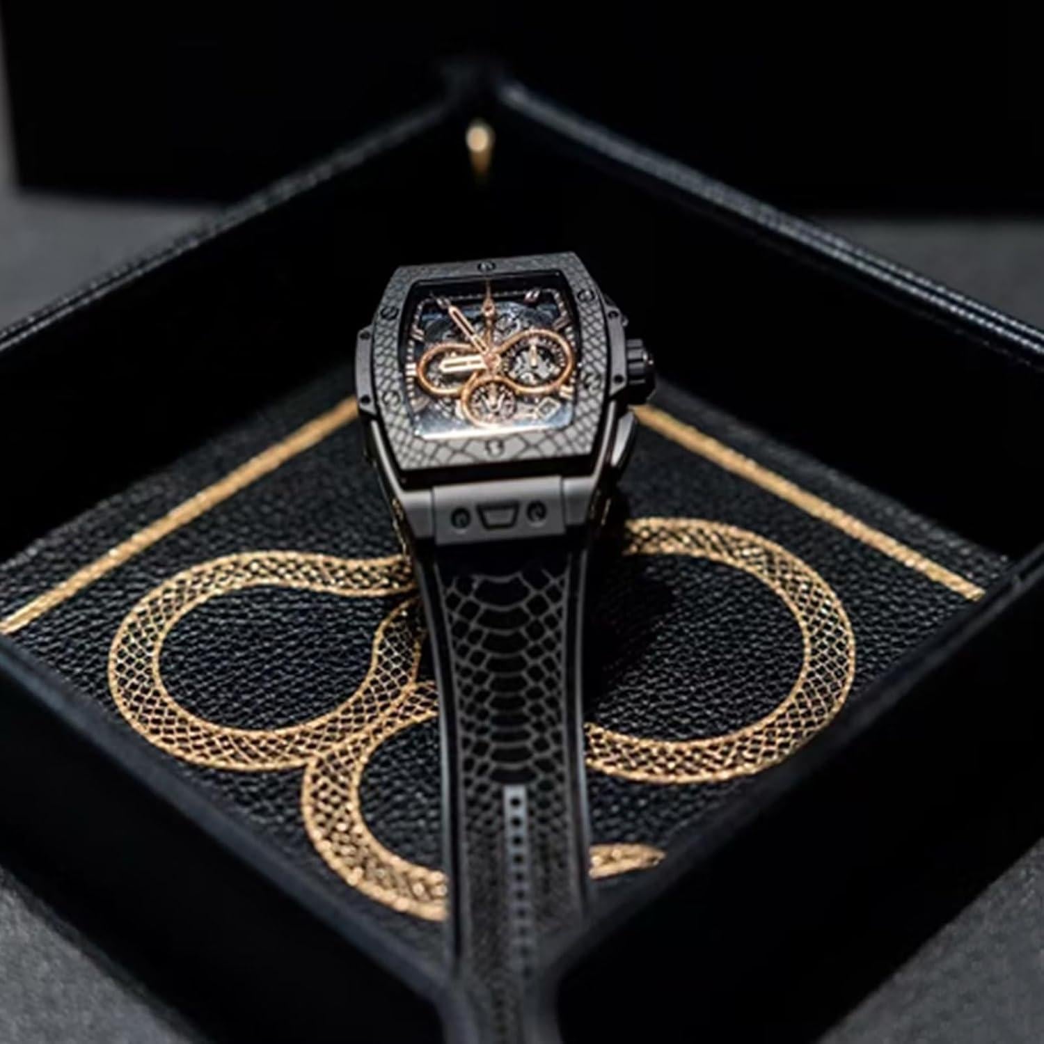 Bandeja de Valet Boshiho de Cuero para Llaves y Monedas 17x17cm