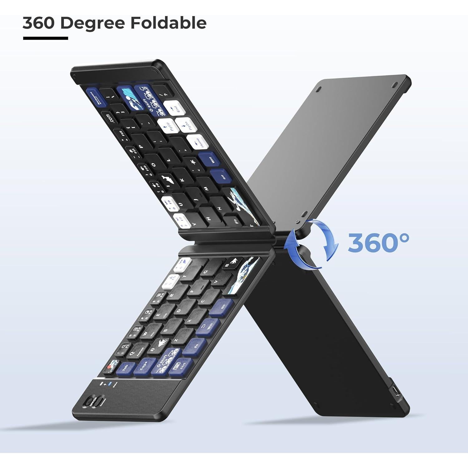 Teclado Plegable Bluetooth OHY WK60 - Arte Kanagawa, 20H Batería