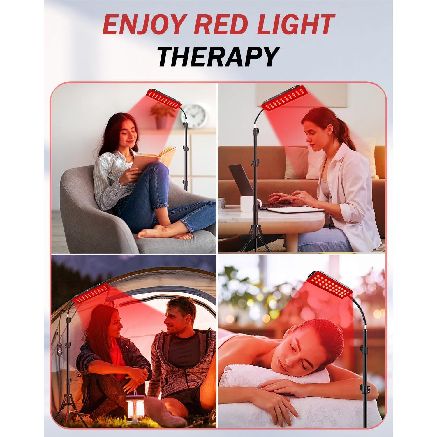 Lámpara de Terapia de Luz Roja Rikimxin 660nm y 850nm